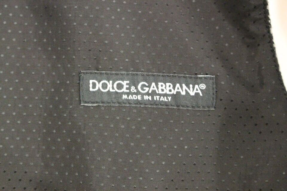 Dolce & Gabbana Gray Cotton Blend Logo Vest Gilet Weste | Regal Royce