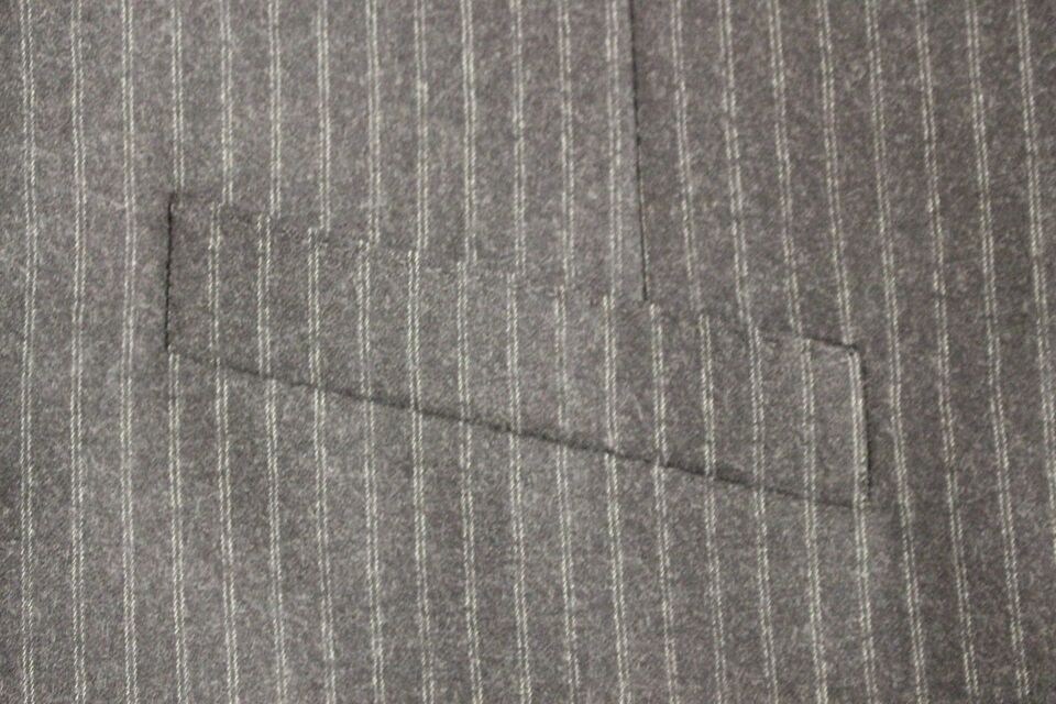 Dolce & Gabbana Gray Striped Wool Single Breasted Vest | Regal Royce