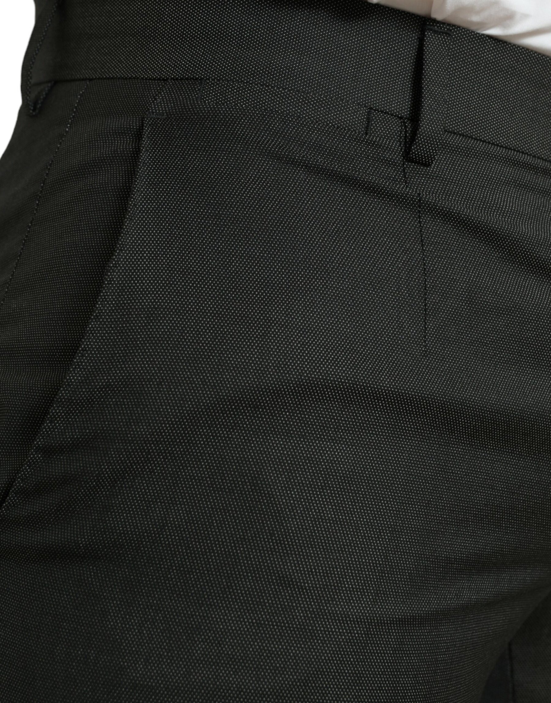 Dolce & Gabbana Dark Gray Stretch Slim Formal Pants | Regal Royce