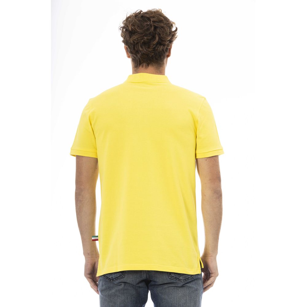 Baldinini Trend Yellow Cotton Men Polo Shirt | Regal Royce