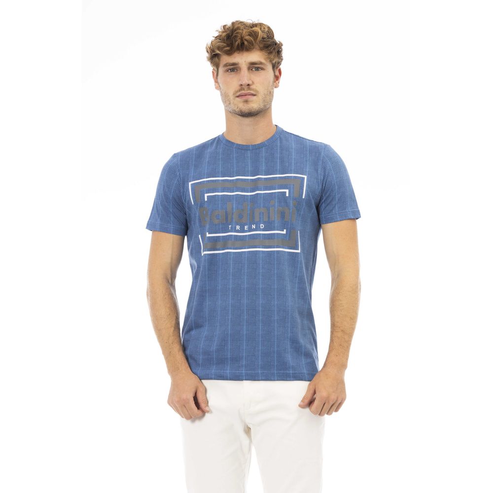 Baldinini Trend Blue Cotton Men T-Shirt | Regal Royce