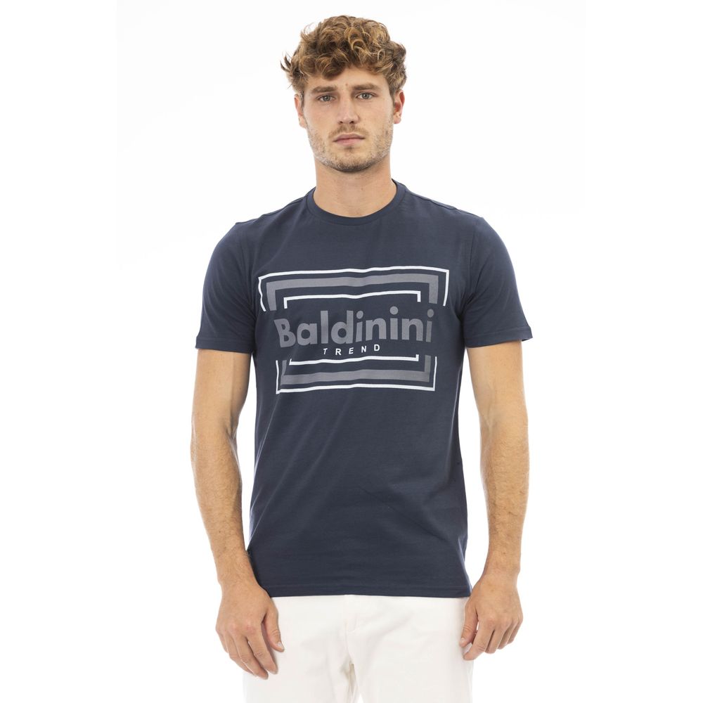 Baldinini Trend Blue Cotton Men T-Shirt | Regal Royce