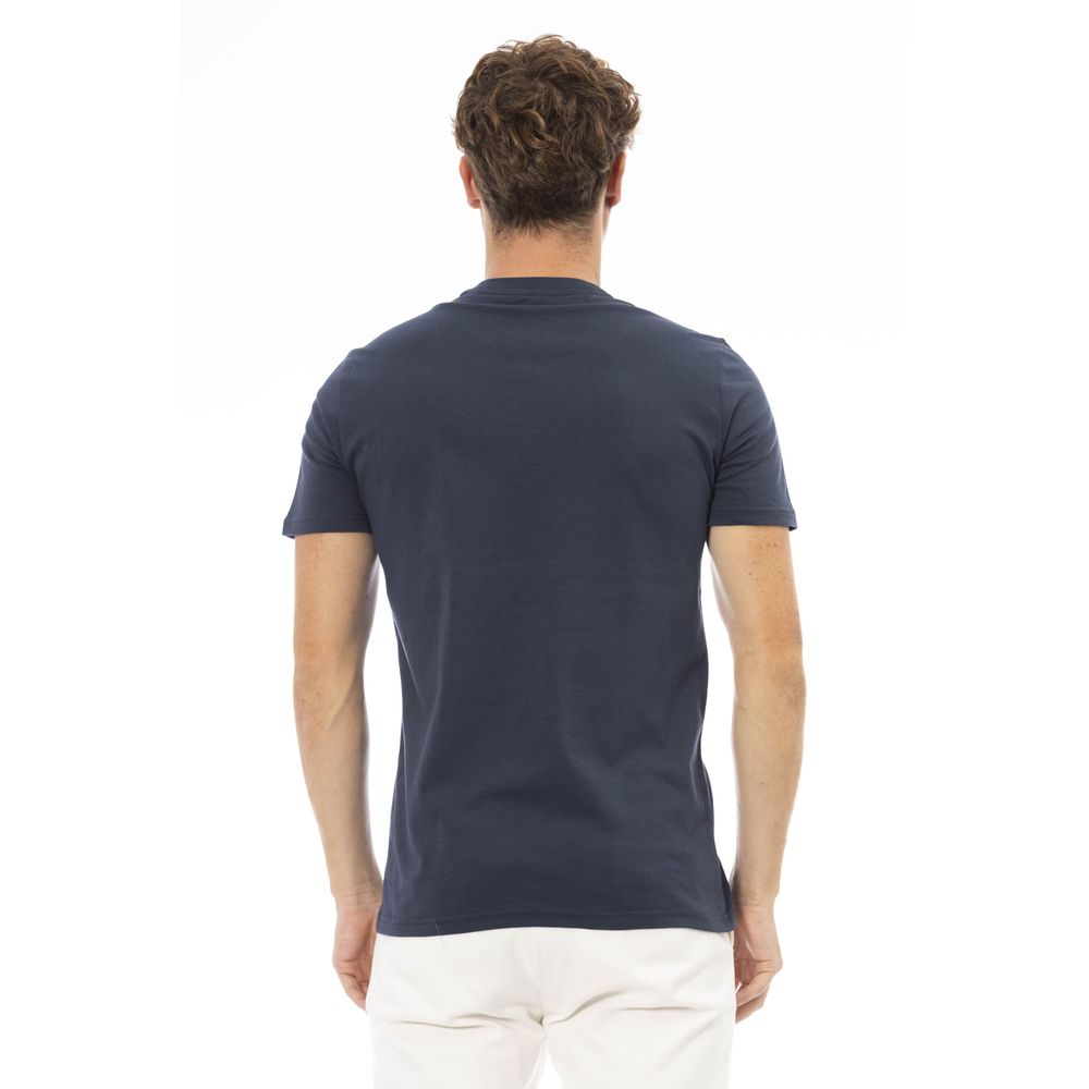 Baldinini Trend Blue Cotton Men T-Shirt | Regal Royce