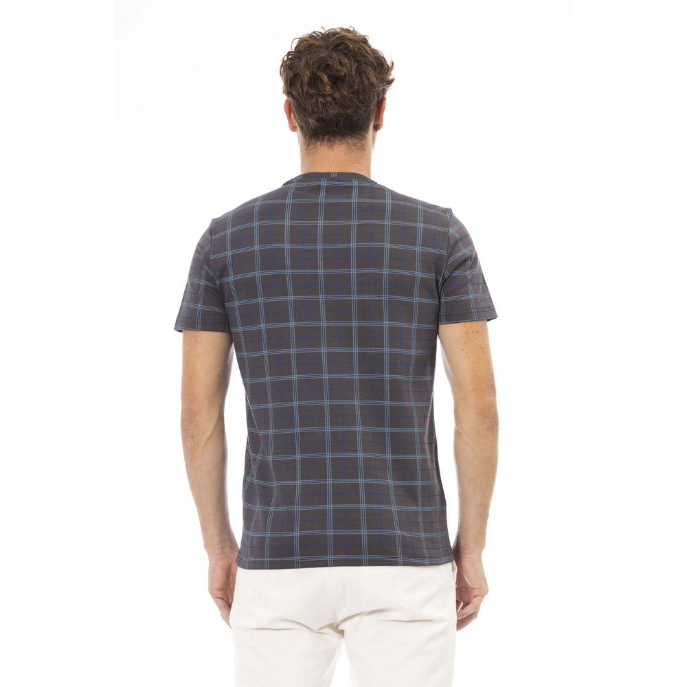Baldinini Trend Gray Cotton Men T-Shirt | Regal Royce