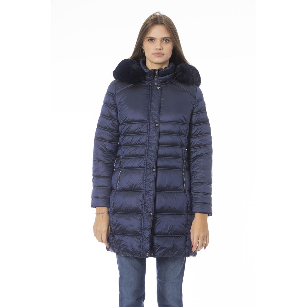 Baldinini Trend Light Blue Polyester Jackets & Coat | Regal Royce