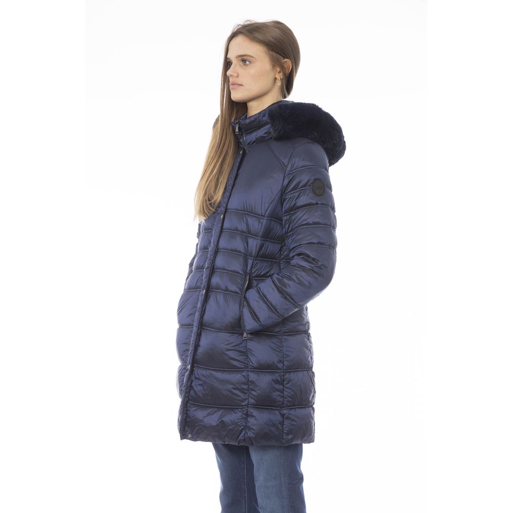 Baldinini Trend Light Blue Polyester Jackets & Coat | Regal Royce