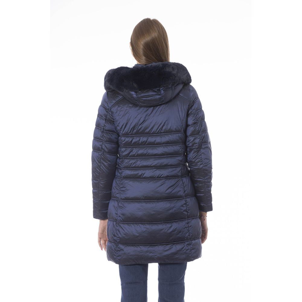 Baldinini Trend Light Blue Polyester Jackets & Coat | Regal Royce