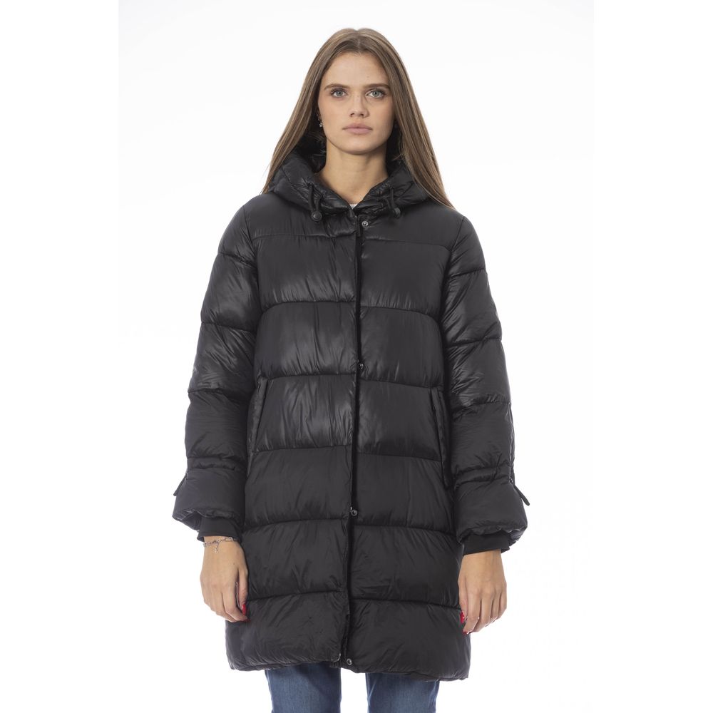 Baldinini Trend Black Nylon Jacket Coat | Regal Royce