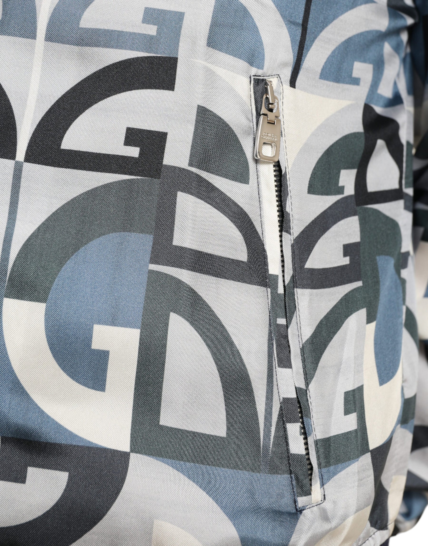 Dolce & Gabbana Multicolor Logo Print Bomber Blouson Jacket | Regal Royce