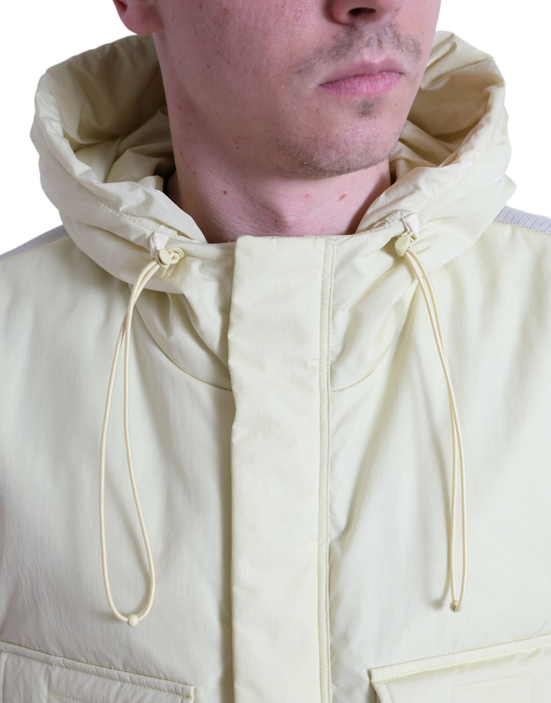 Dolce & Gabbana Yellow Nylon Hooded Sportswear Vest Jacket | Regal Royce