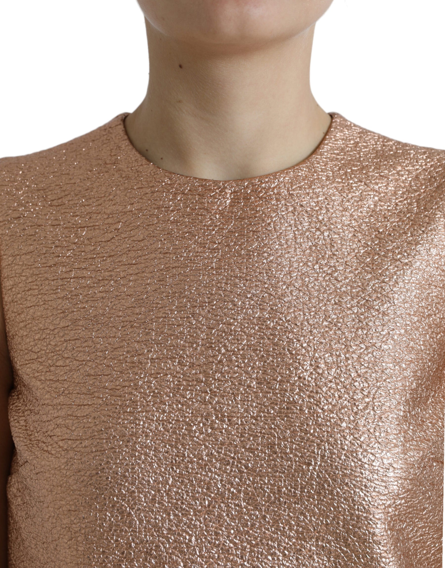 Dolce & Gabbana Pink Jacquard Sleeveless Shift Mini Dress | Regal Royce