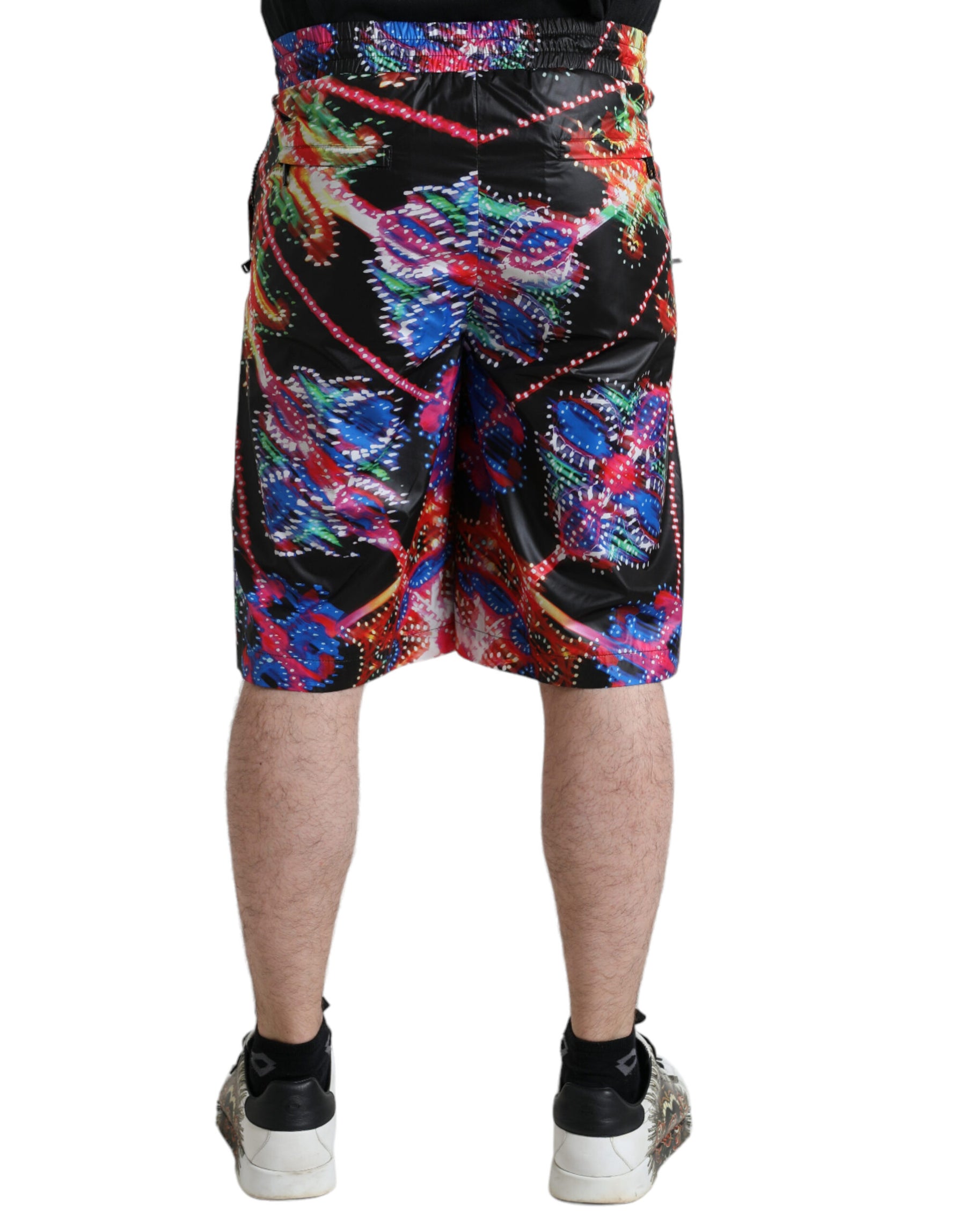 Dolce & Gabbana Multicolor Luminarie Print Men Bermuda Shorts | Regal Royce