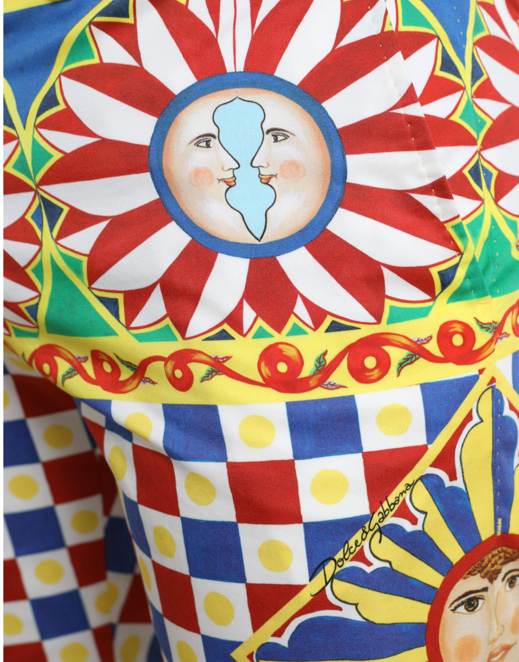 Dolce & Gabbana Multicolor Carretto Print Men Bermuda Shorts | Regal Royce