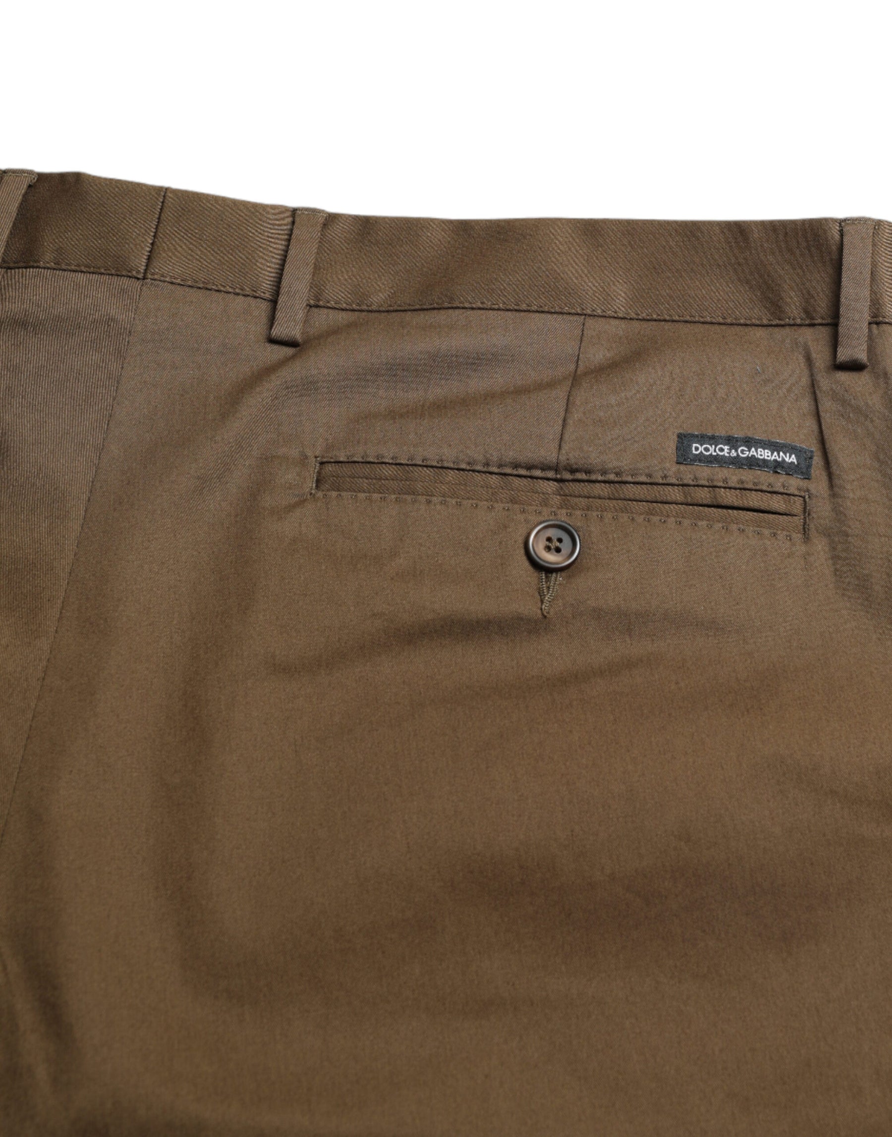 Dolce & Gabbana Brown Cotton Stretch Men Bermuda Shorts | Regal Royce