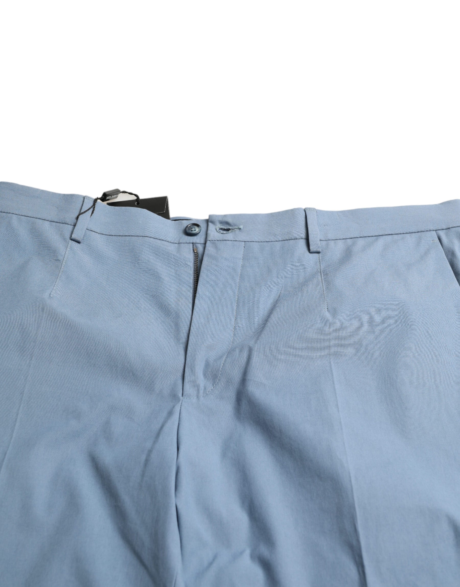 Dolce & Gabbana Sky Blue Cotton Folded Hem Men Bermuda Shorts | Regal Royce
