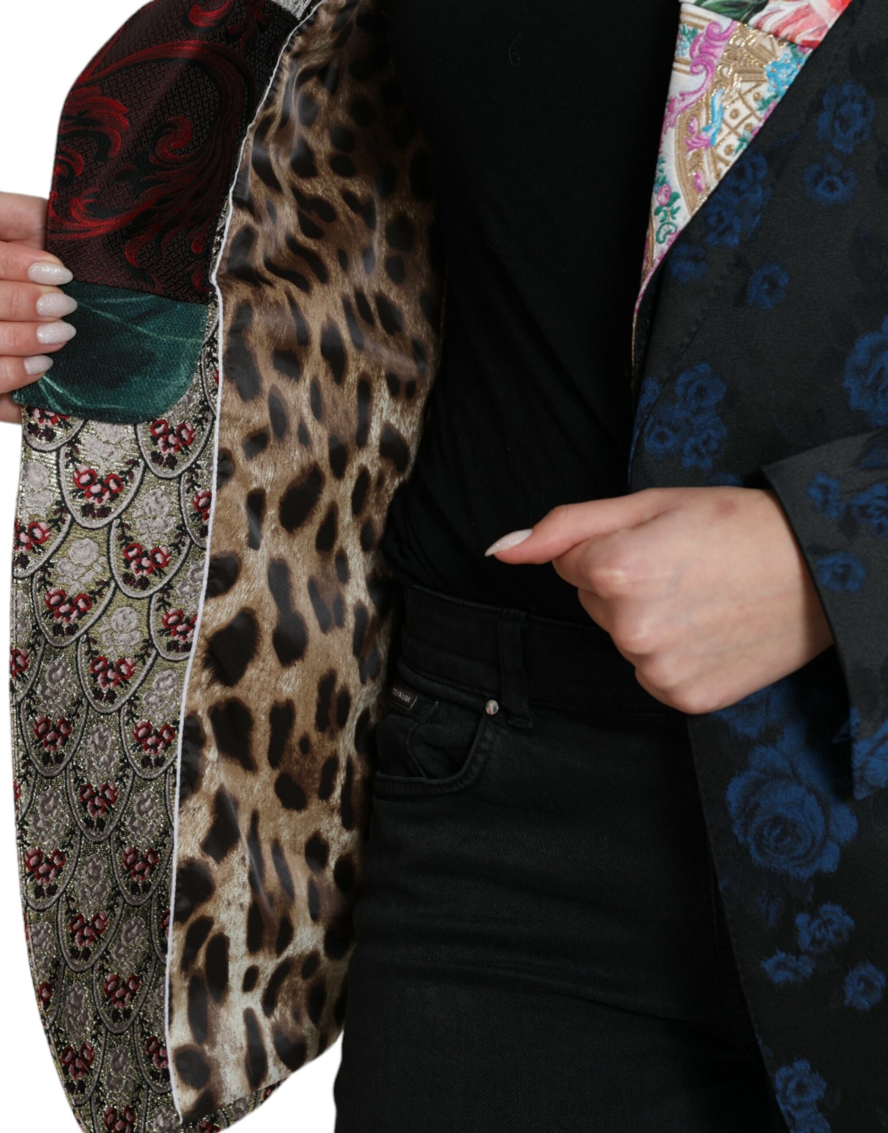 Dolce & Gabbana Multicolor Floral Patchwork Jacquard Jacket | Regal Royce