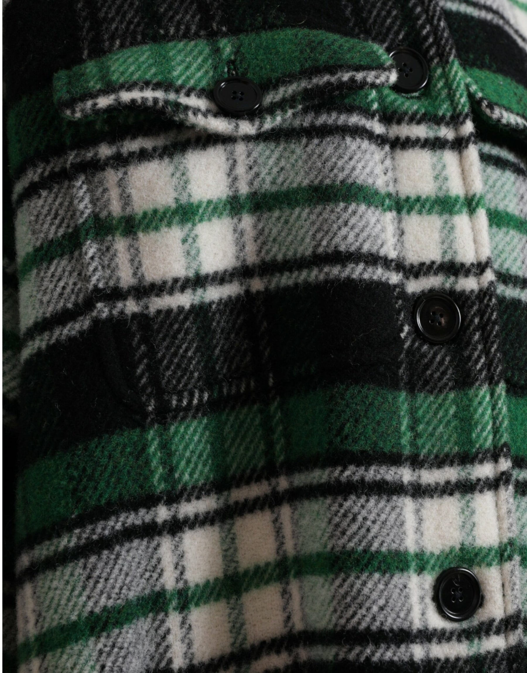 Dolce & Gabbana Green Plaid Long Sleeve Casual Coat Jacket | Regal Royce