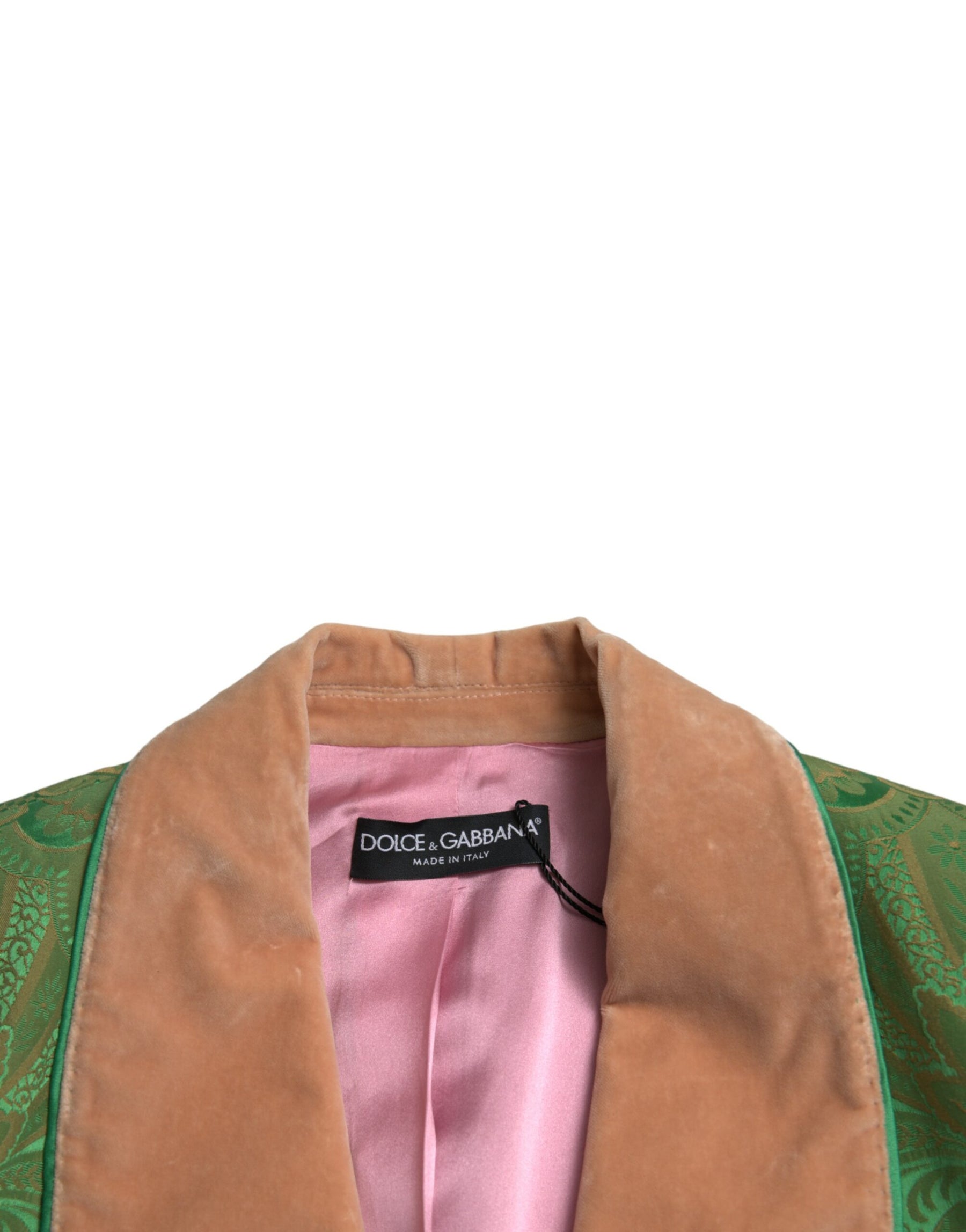 Dolce & Gabbana Green Floral Double Breasted Coat Jacket | Regal Royce