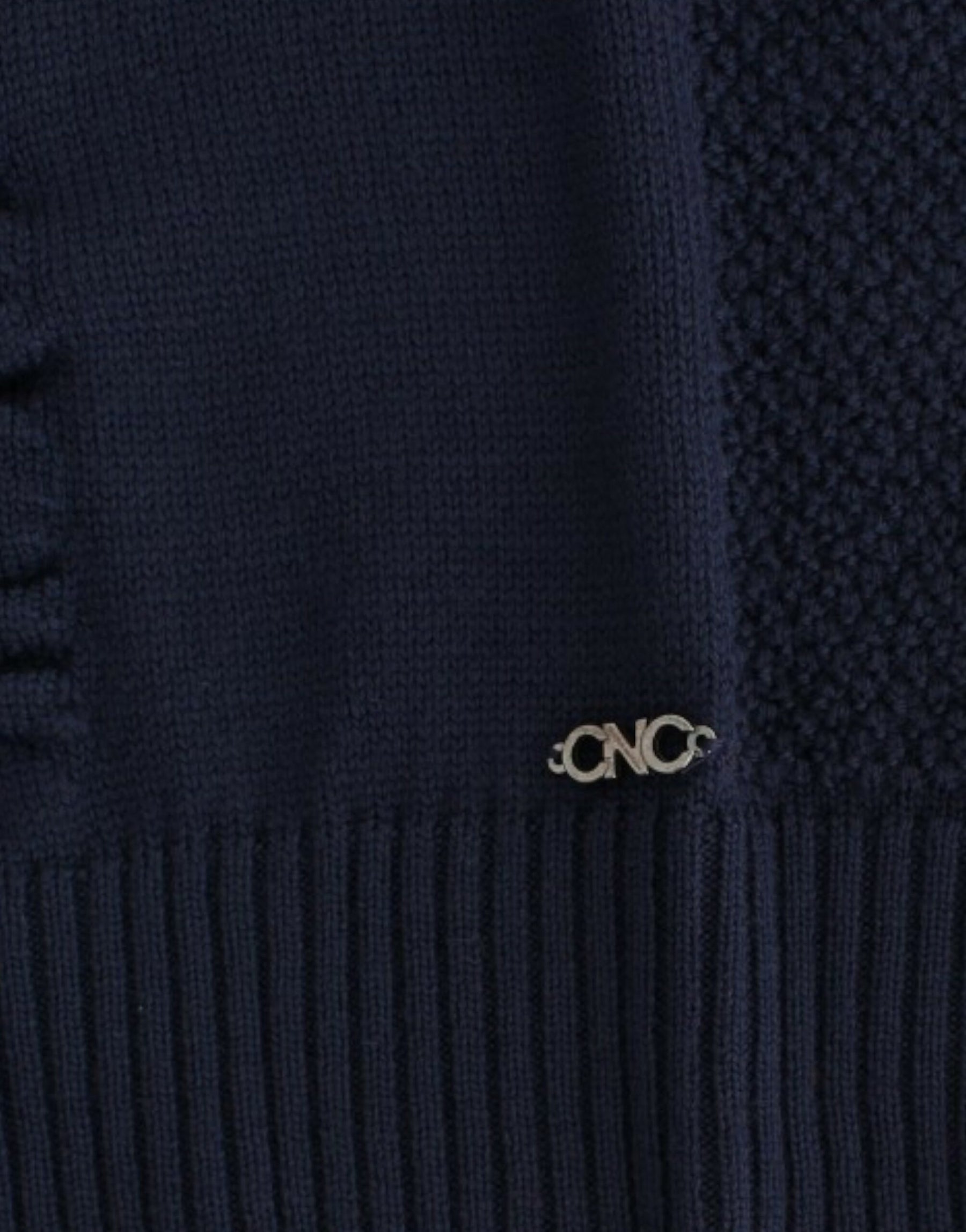 Costume National Dark blue V-neck wool sweater | Regal Royce