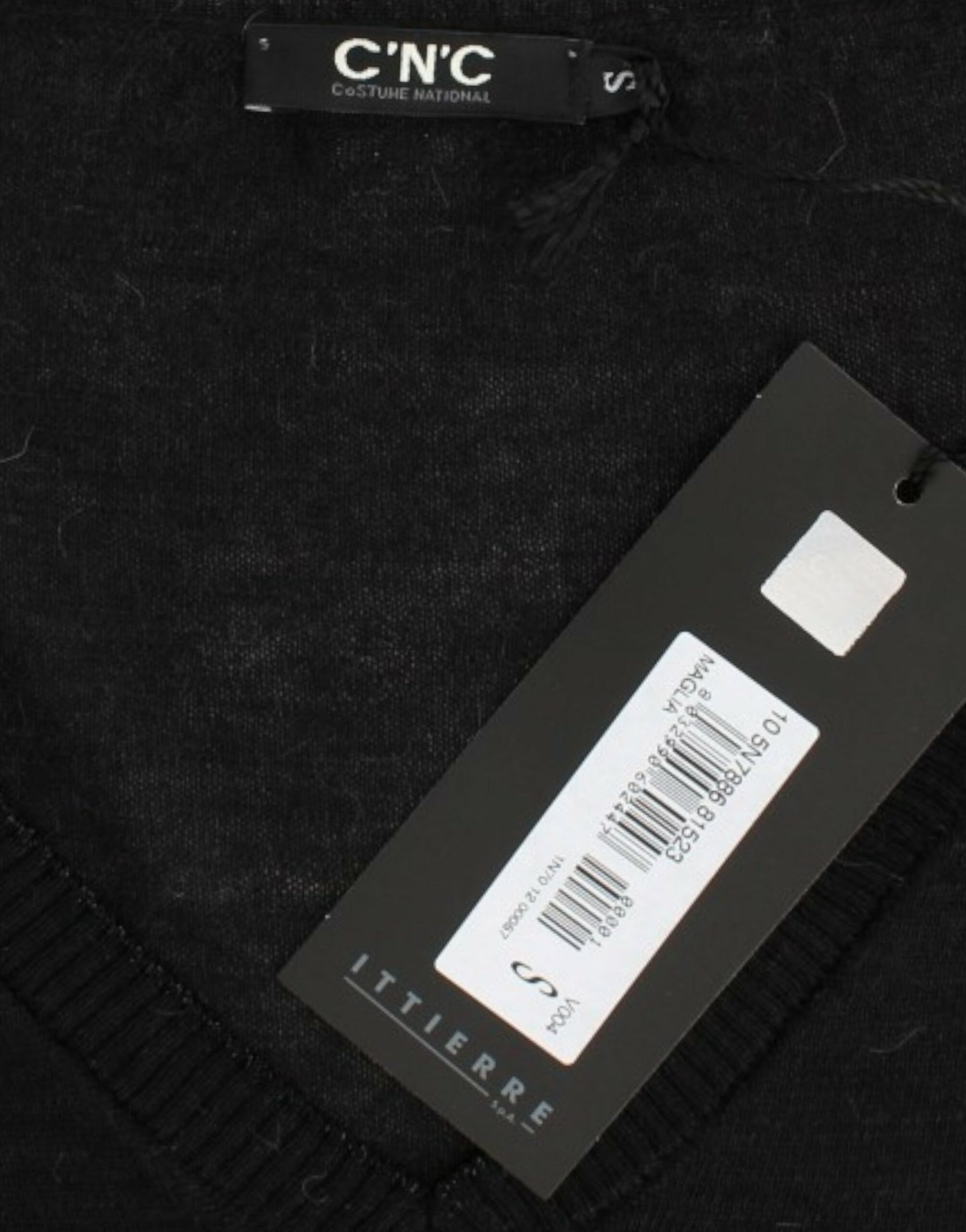 Costume National Black V-neck lightweight sweater | Regal Royce