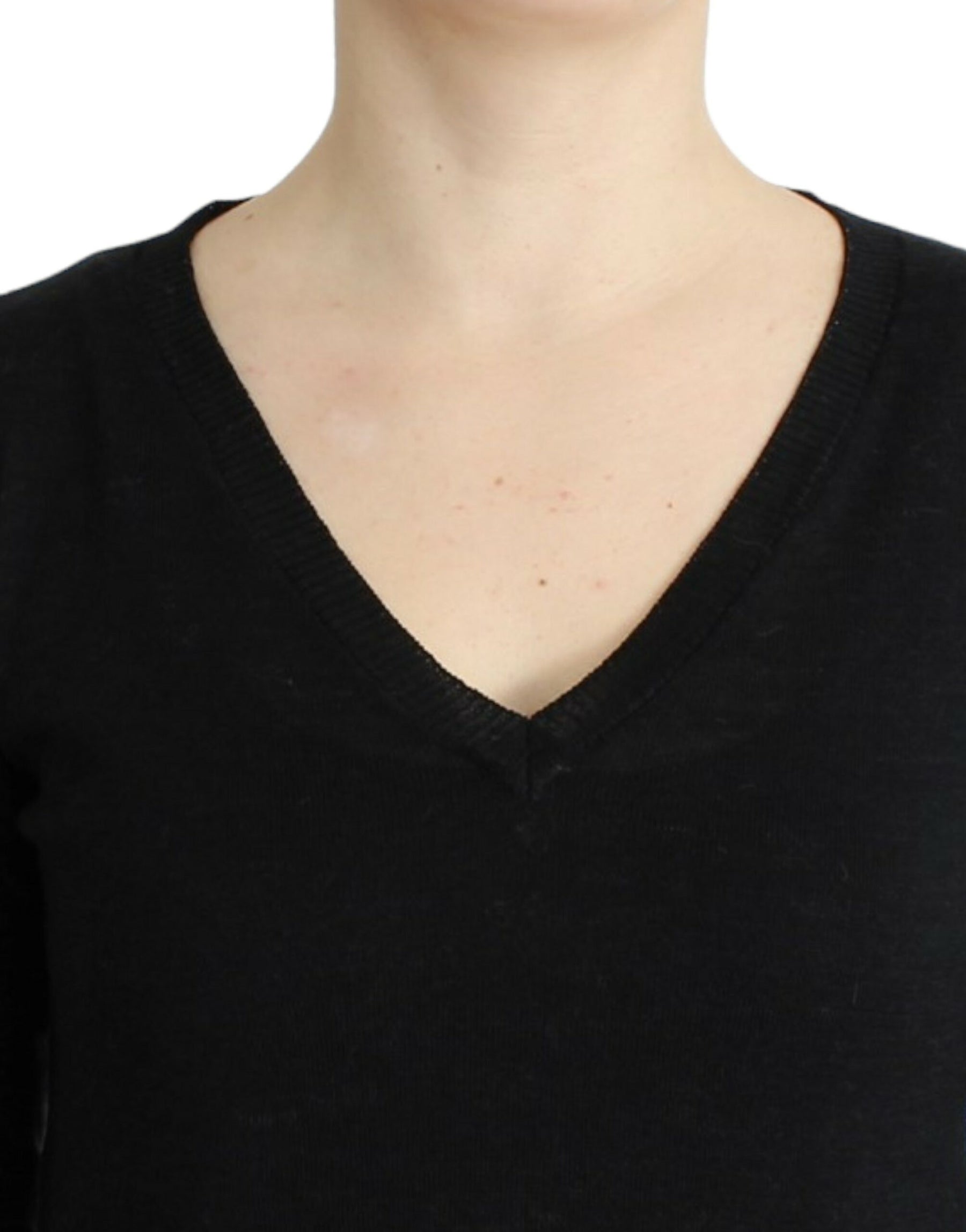 Costume National Black V-neck lightweight sweater | Regal Royce