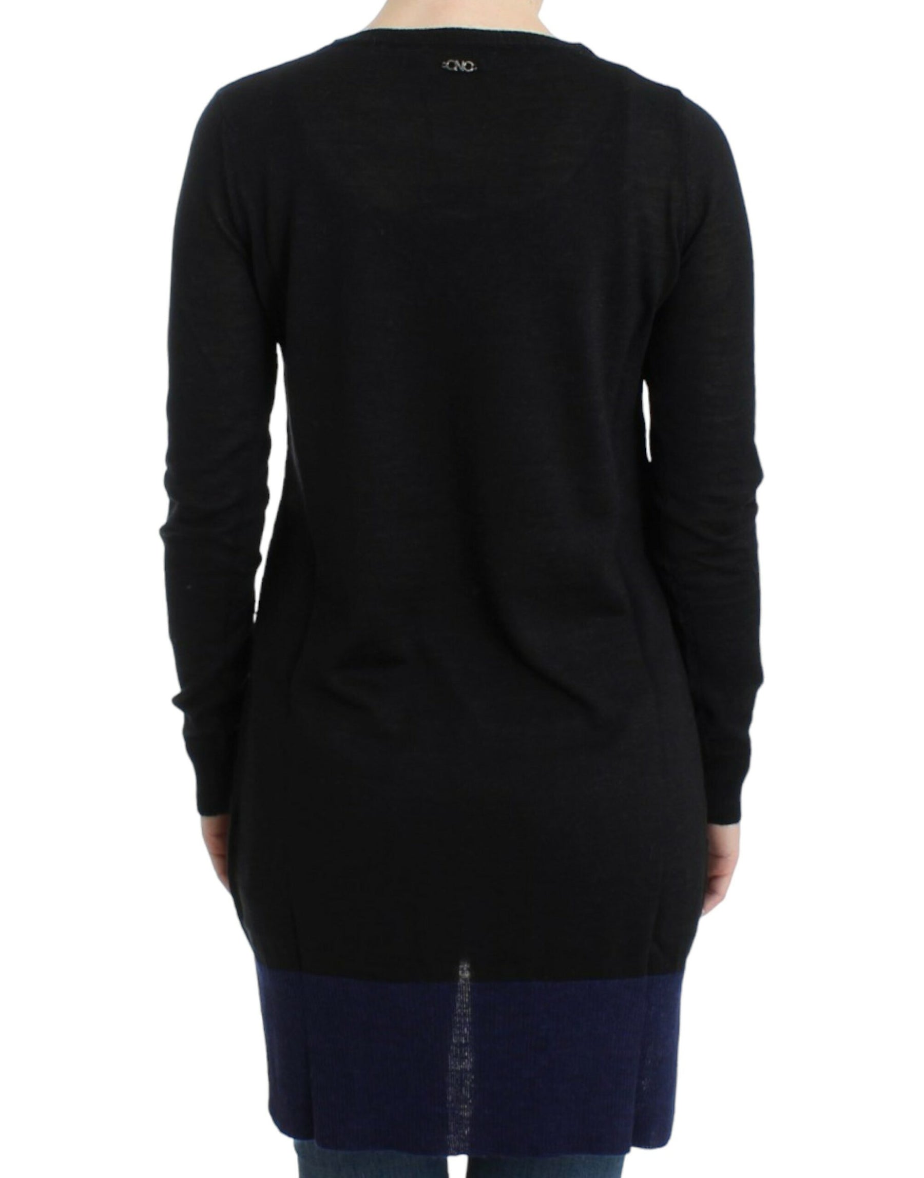 Costume National Black V-neck lightweight sweater | Regal Royce