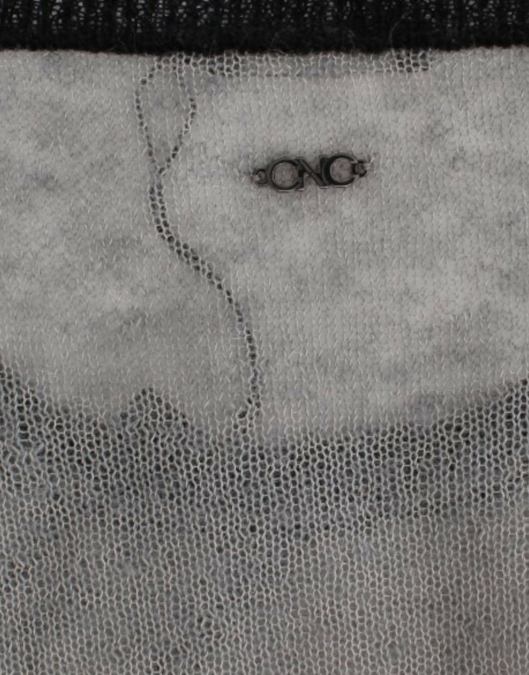 Costume National Gray embellished asymmetric sweater | Regal Royce