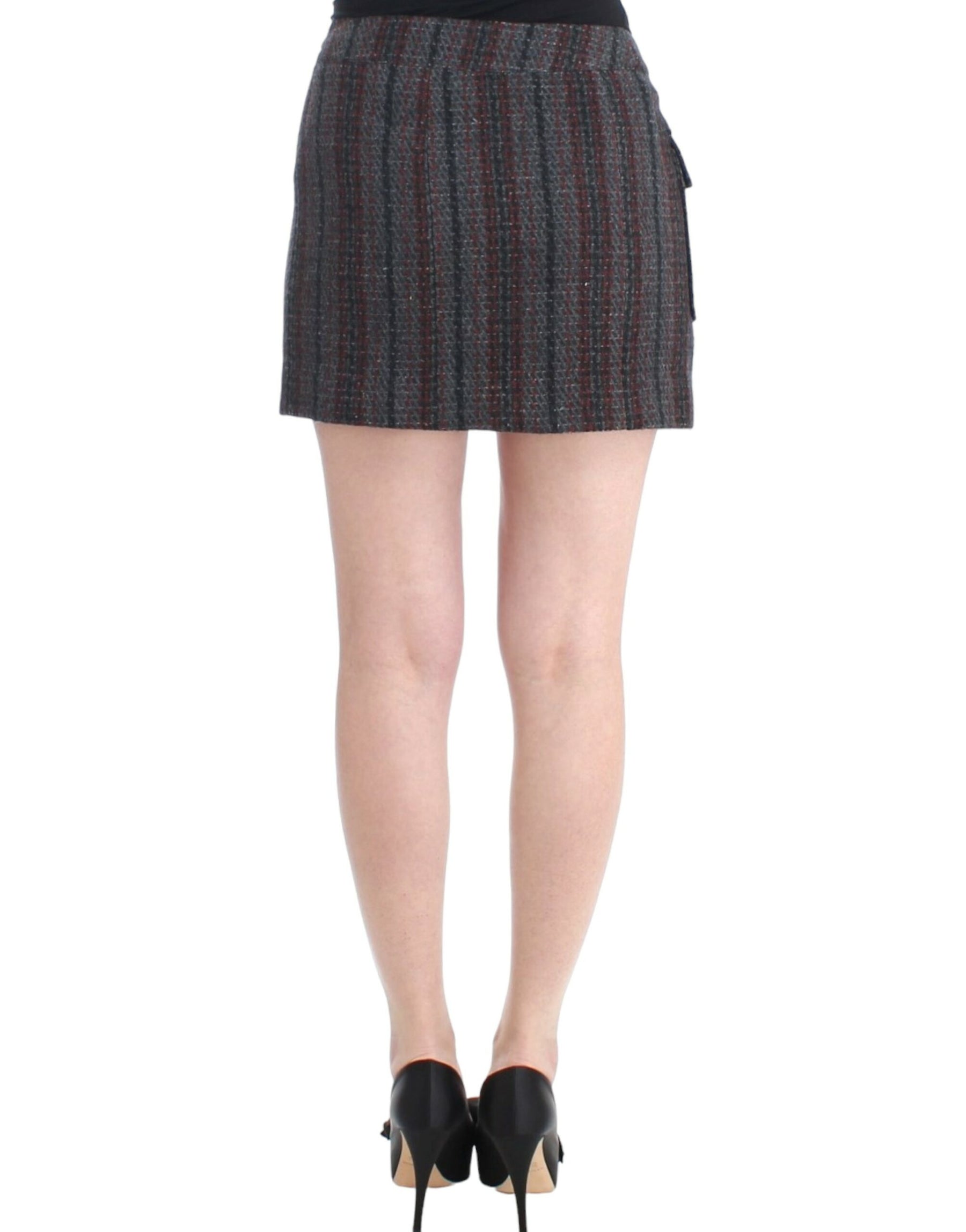 Costume National Gray wool mini skirt | Regal Royce