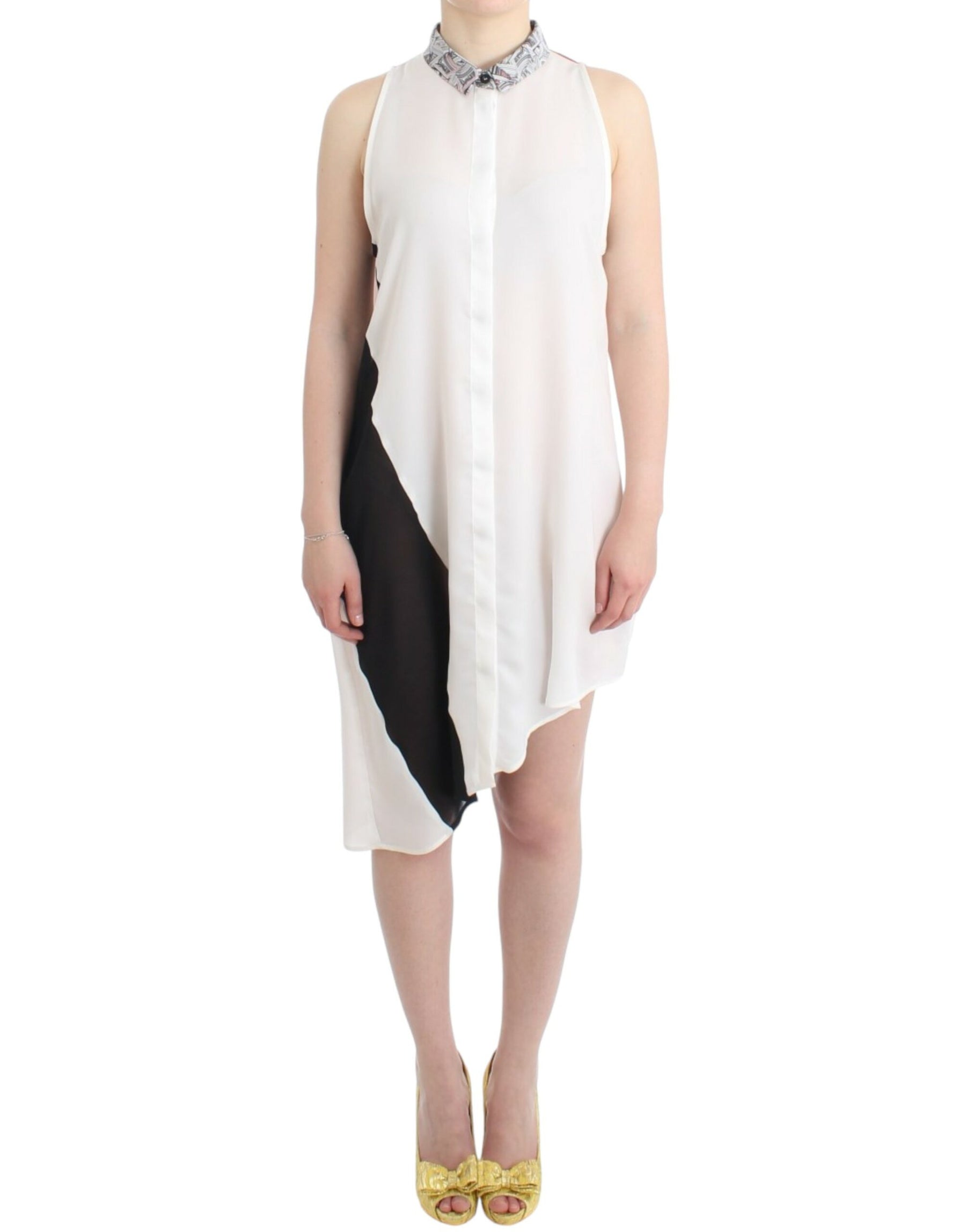 Costume National White shirt assymetric hem dress | Regal Royce