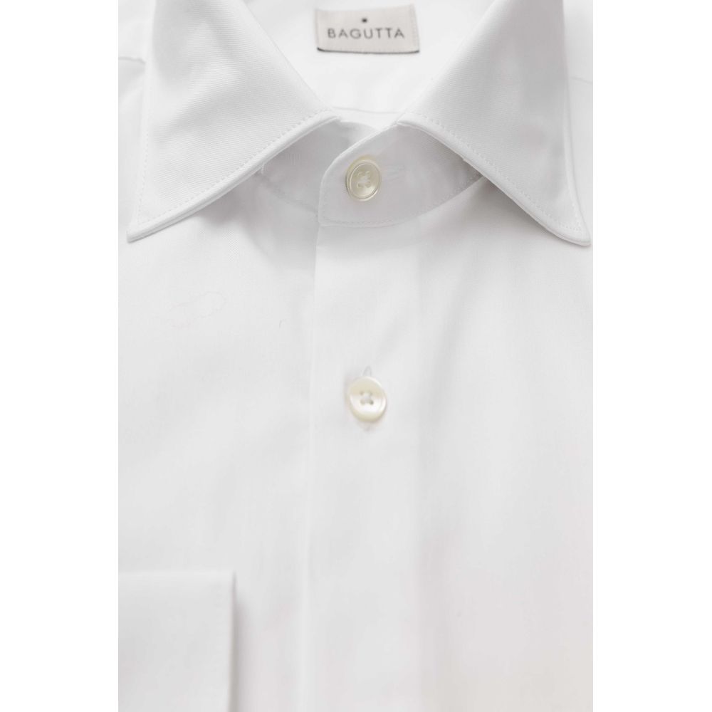 Bagutta White Cotton Men Shirt | Regal Royce