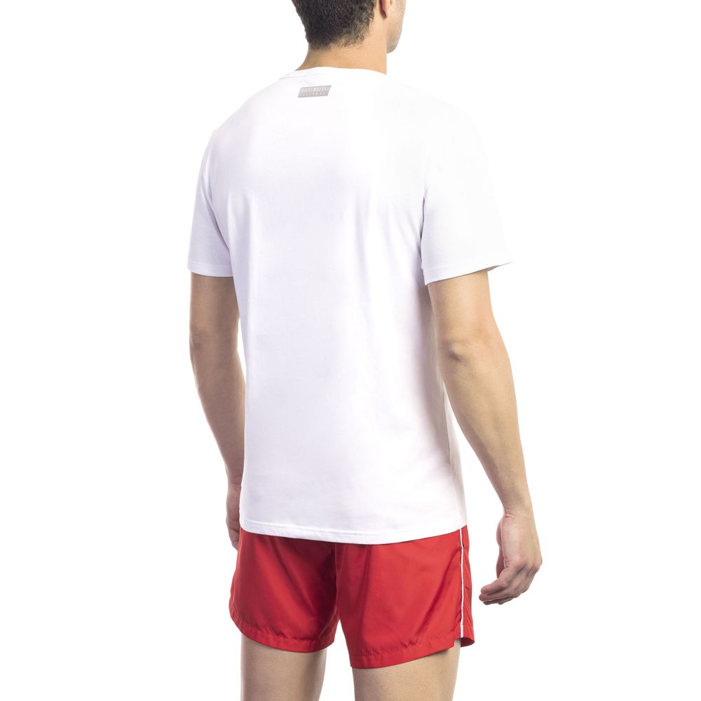 Bikkembergs White Cotton Men's T-Shirt | Regal Royce
