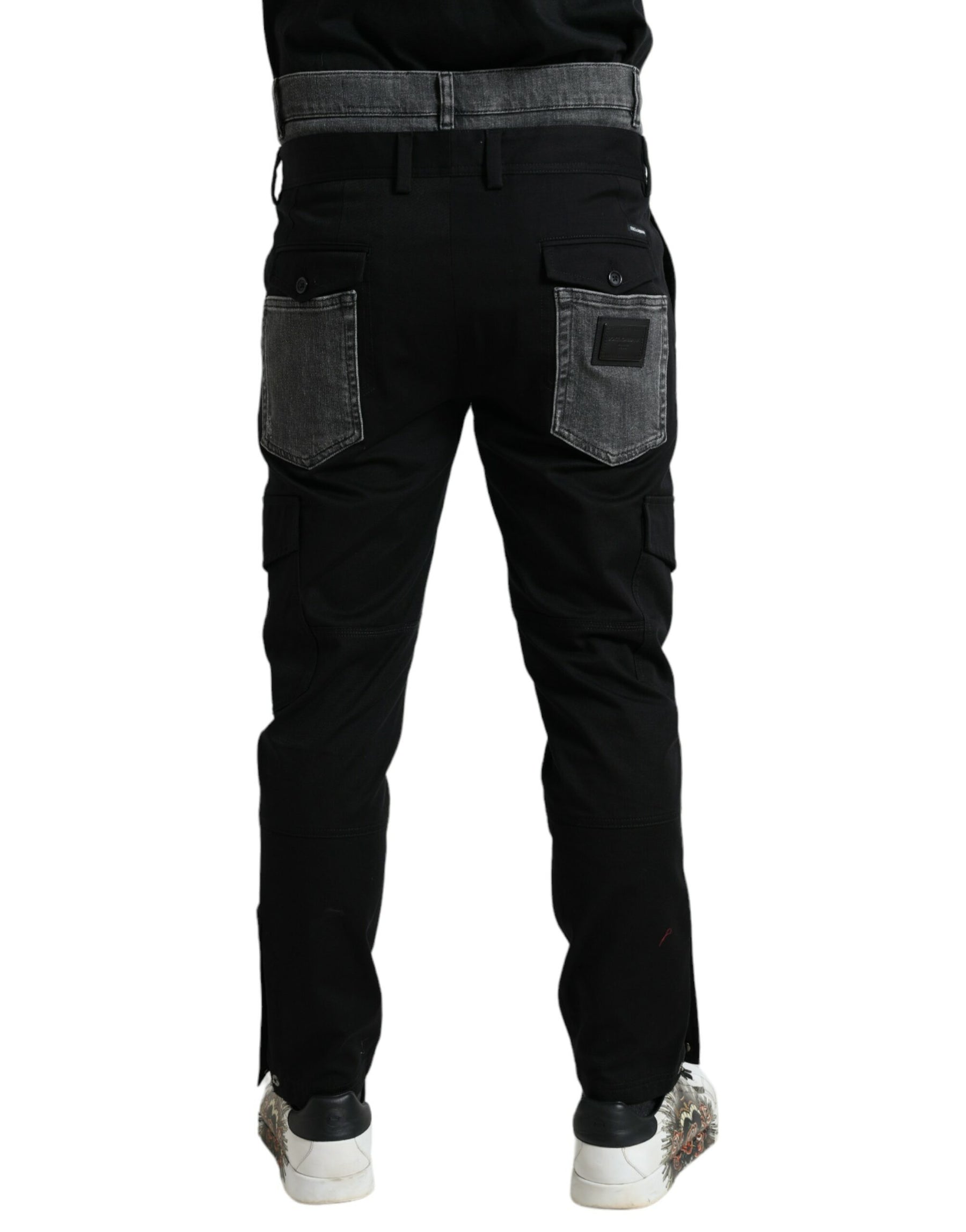 Dolce & Gabbana Black Gray Slim Cotton Denim Jeans Pants | Regal Royce