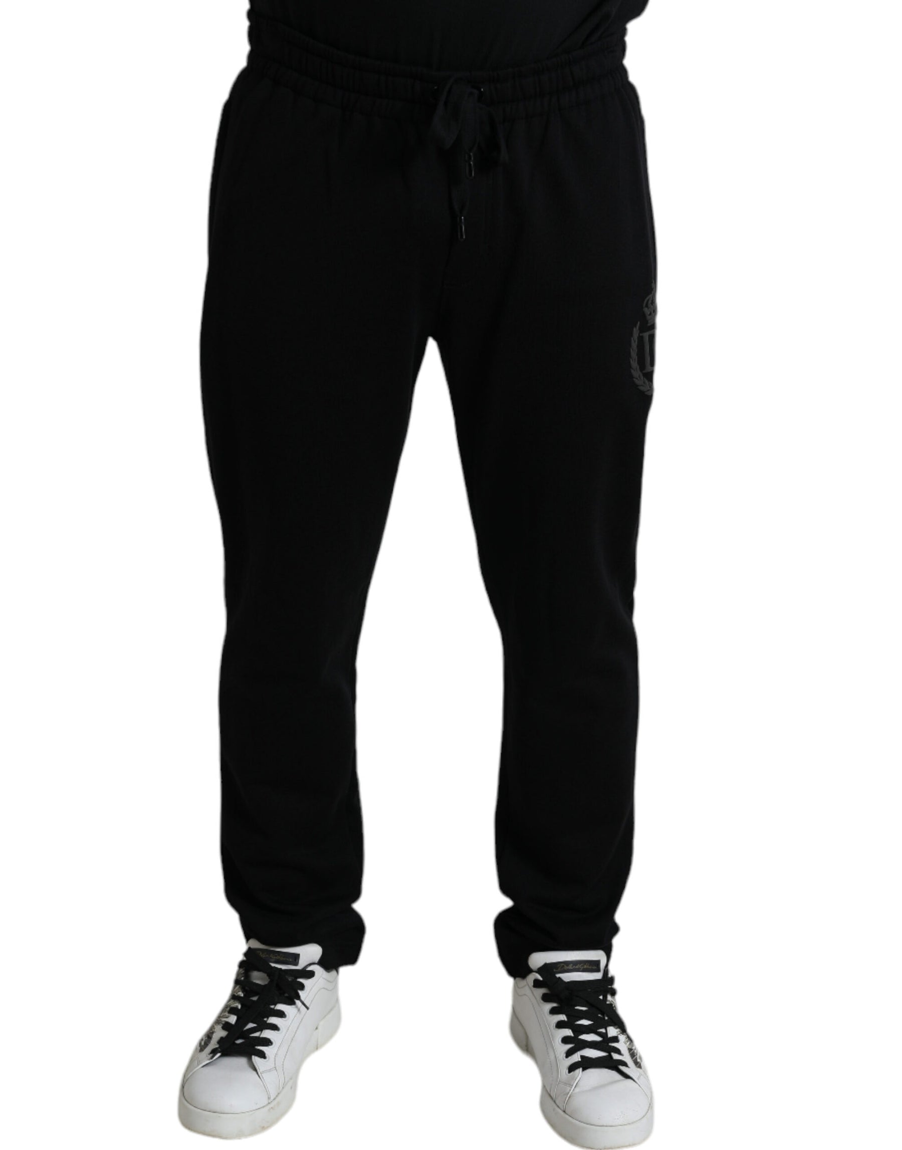 Dolce & Gabbana Black DG Logo Skinny Jogger Sweatpants Pants | Regal Royce