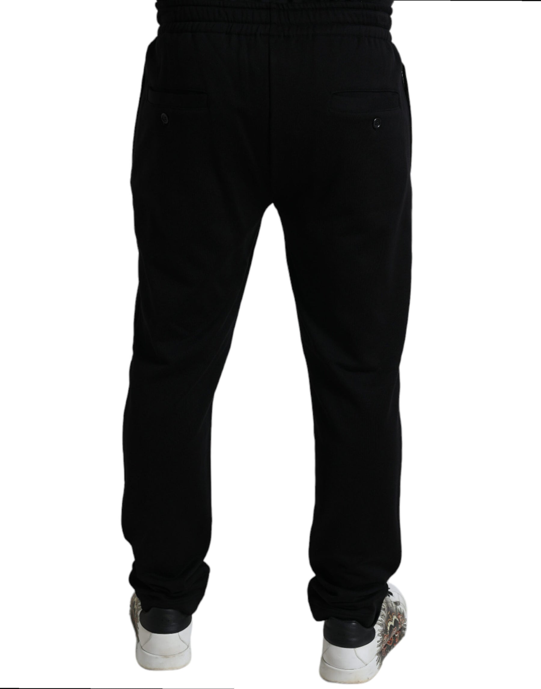 Dolce & Gabbana Black DG Logo Skinny Jogger Sweatpants Pants | Regal Royce