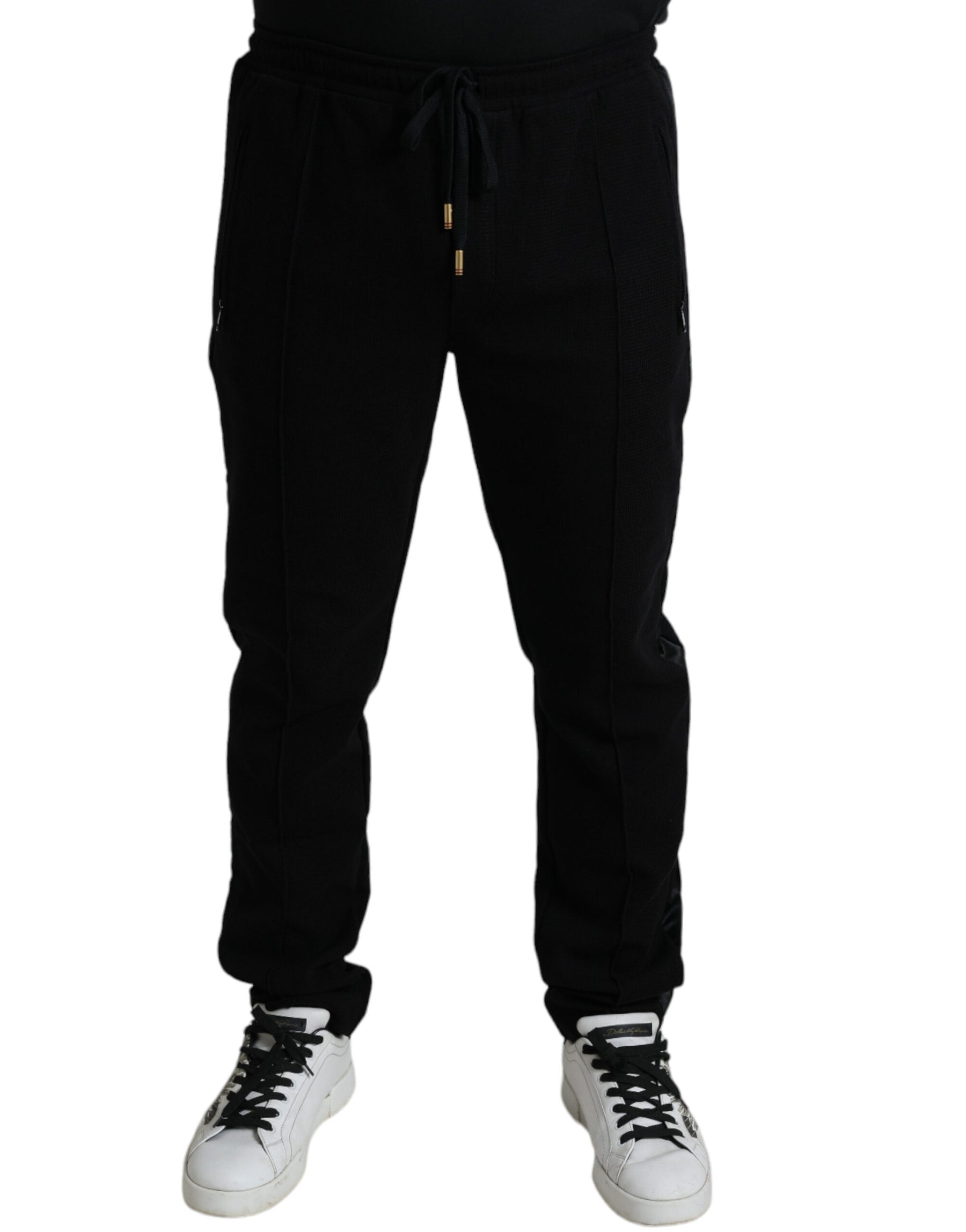 Dolce & Gabbana Black Cotton Skinny Jogger Sweatpants Pants | Regal Royce