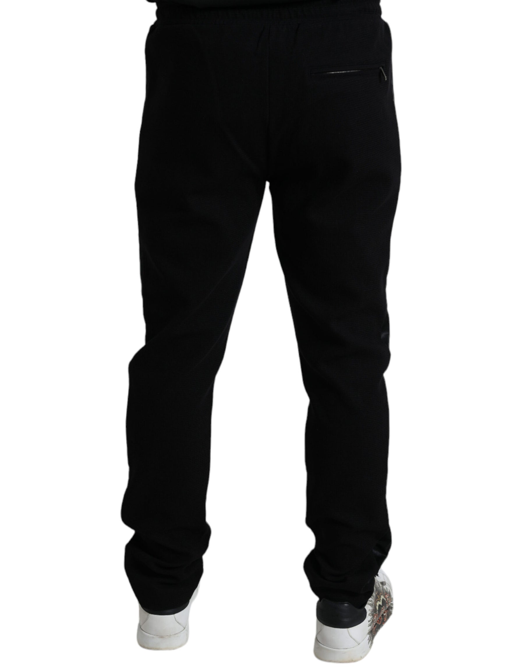 Dolce & Gabbana Black Cotton Skinny Jogger Sweatpants Pants | Regal Royce