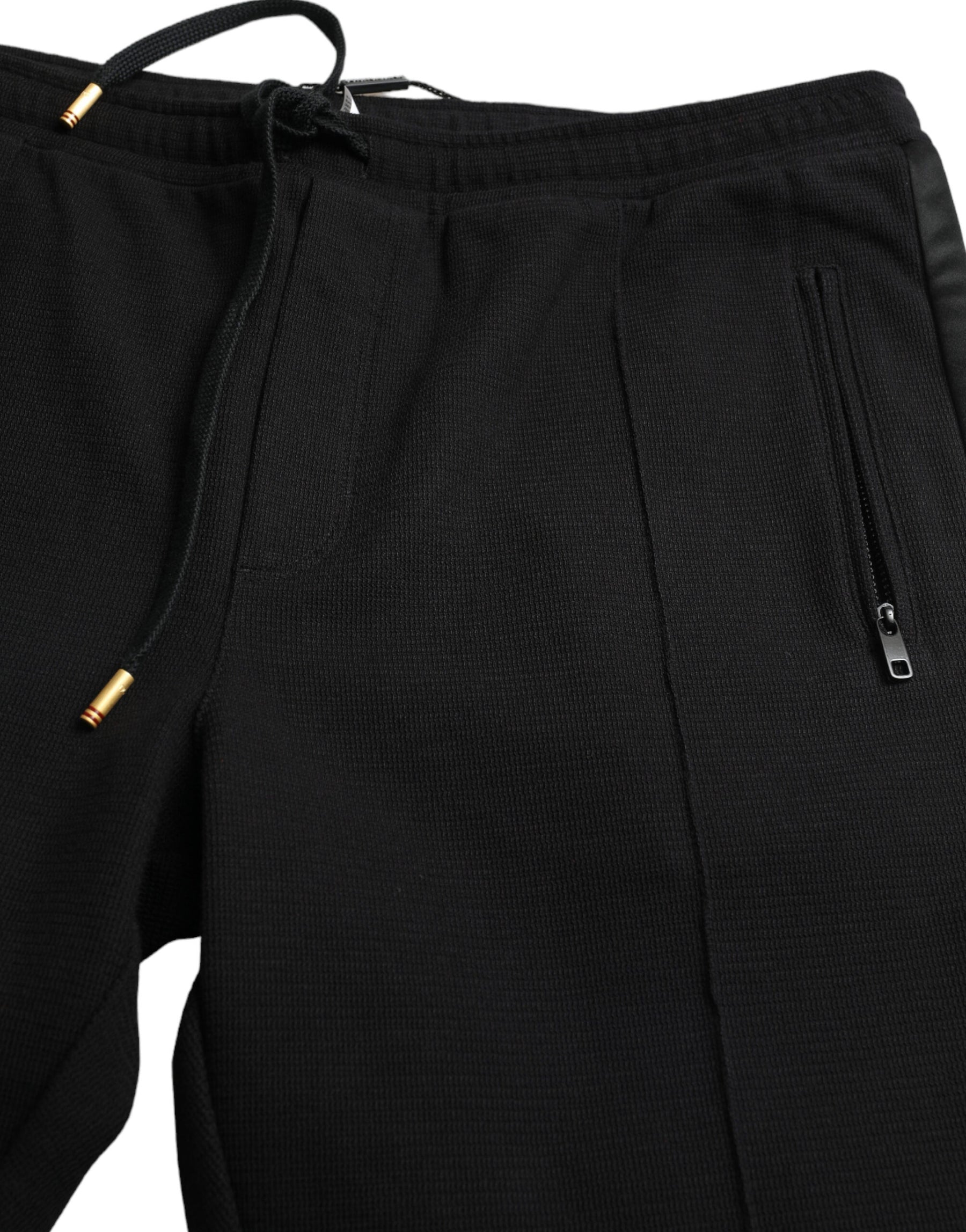 Dolce & Gabbana Black Cotton Skinny Jogger Sweatpants Pants | Regal Royce