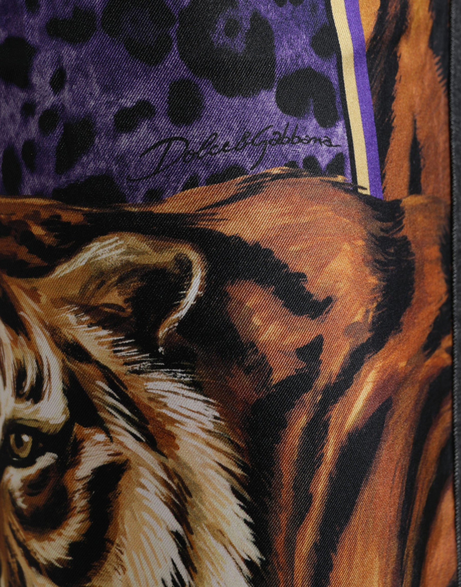 Dolce & Gabbana Multicolor Tiger Cotton Loose Denim Jeans | Regal Royce