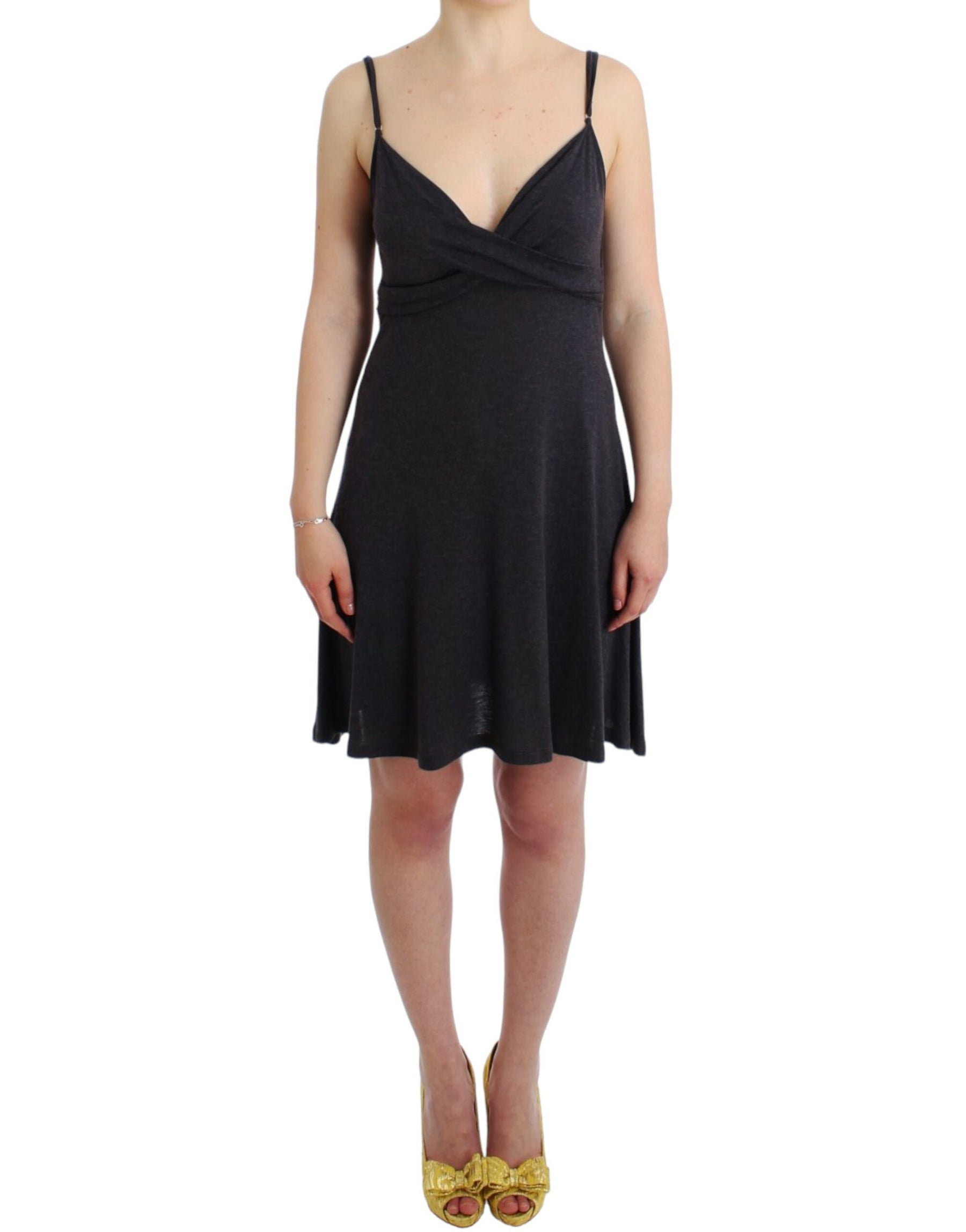 Costume National Gray knitted A-line dress | Regal Royce