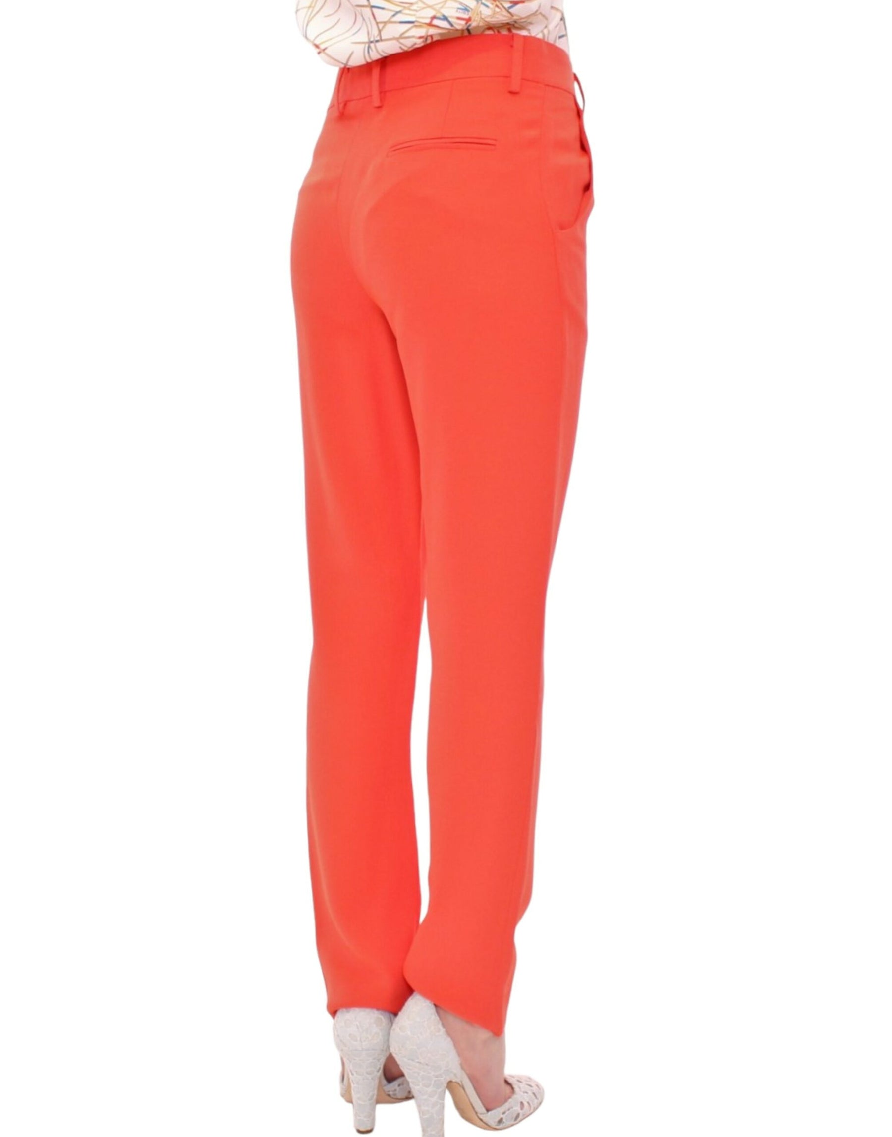 CO|TE Orange boyfriend stretch pants | Regal Royce