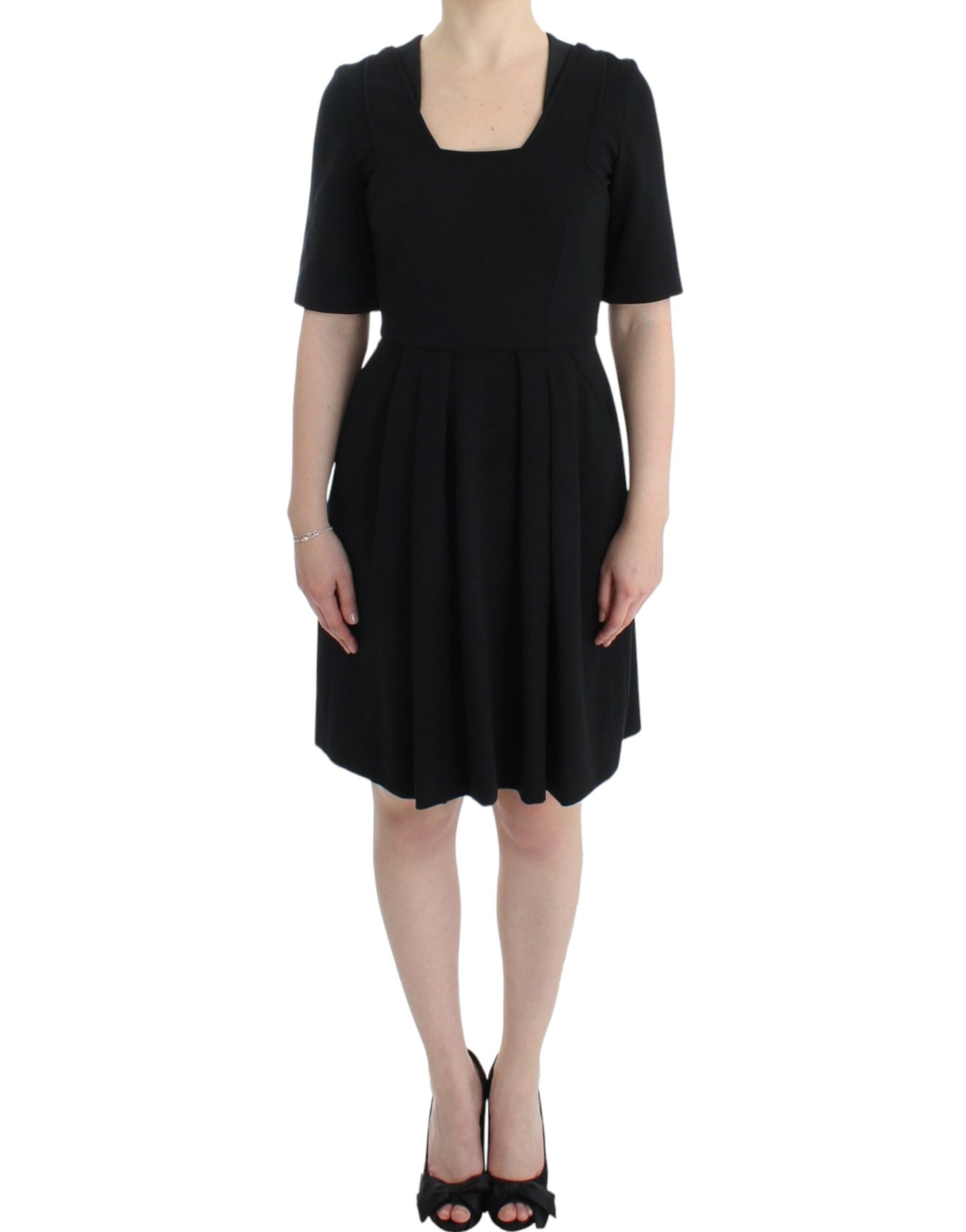 CO|TE Black short sleeve venus dress | Regal Royce