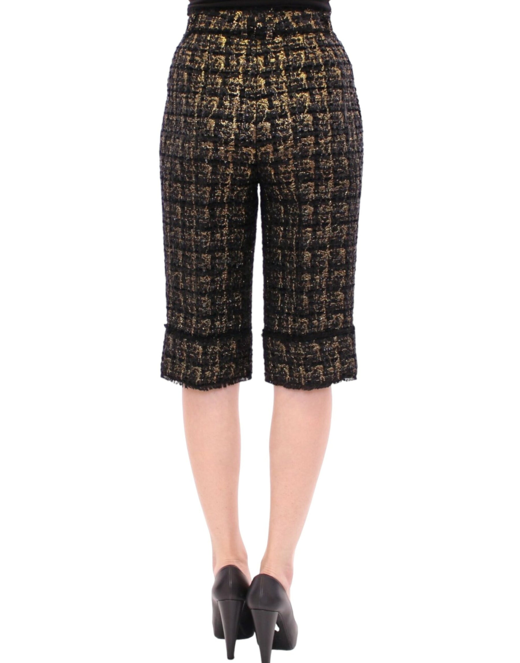Dolce & Gabbana Black fabric shorts pants | Regal Royce