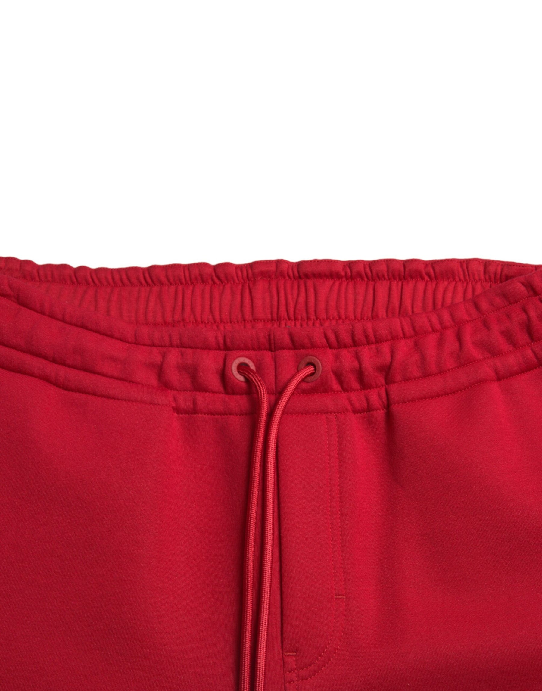 Dolce & Gabbana Red Cotton Blend Skinny Jogger Pants | Regal Royce