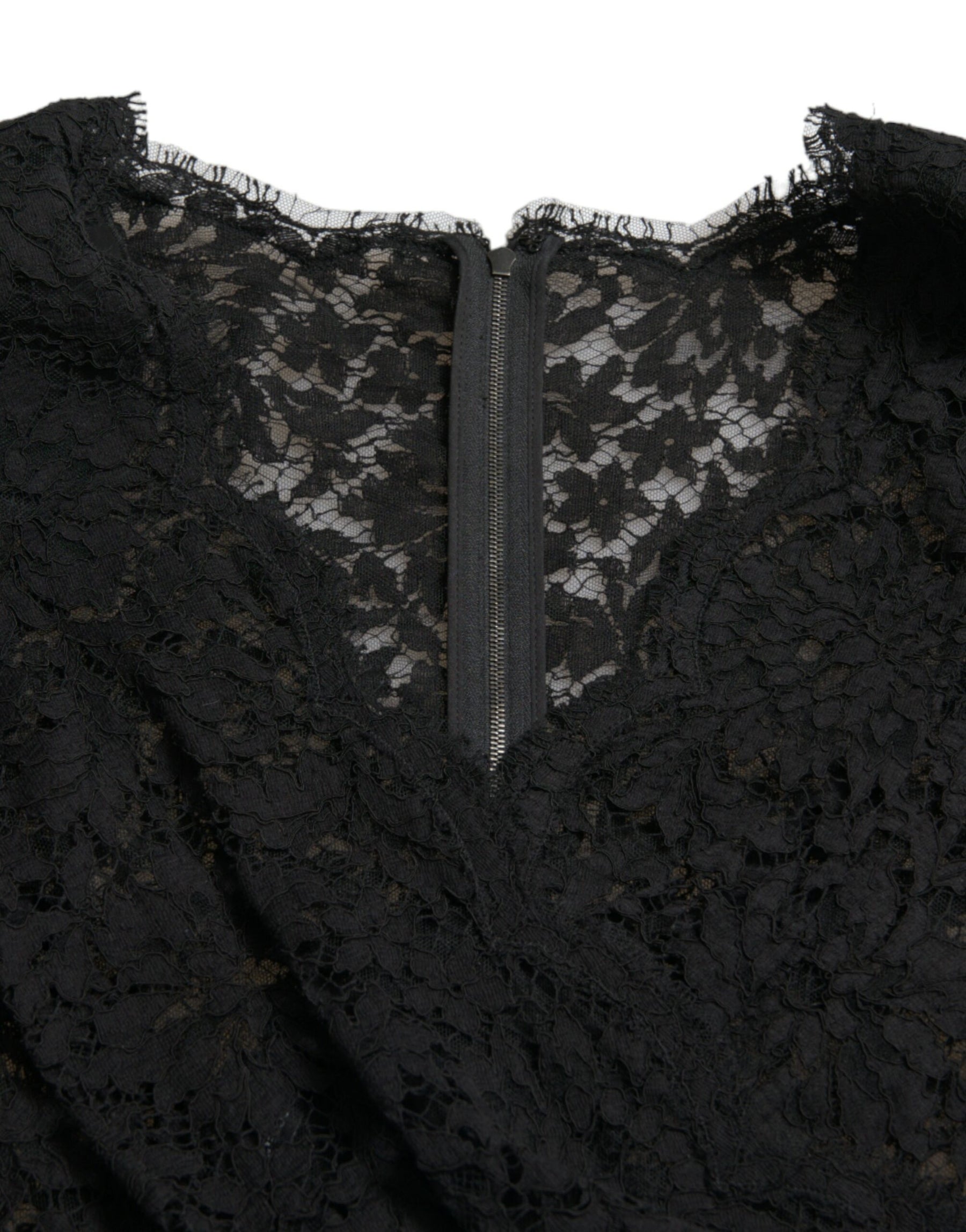 Dolce & Gabbana Black Bodycon Lace Cotton Sheath Mini Dress | Regal Royce