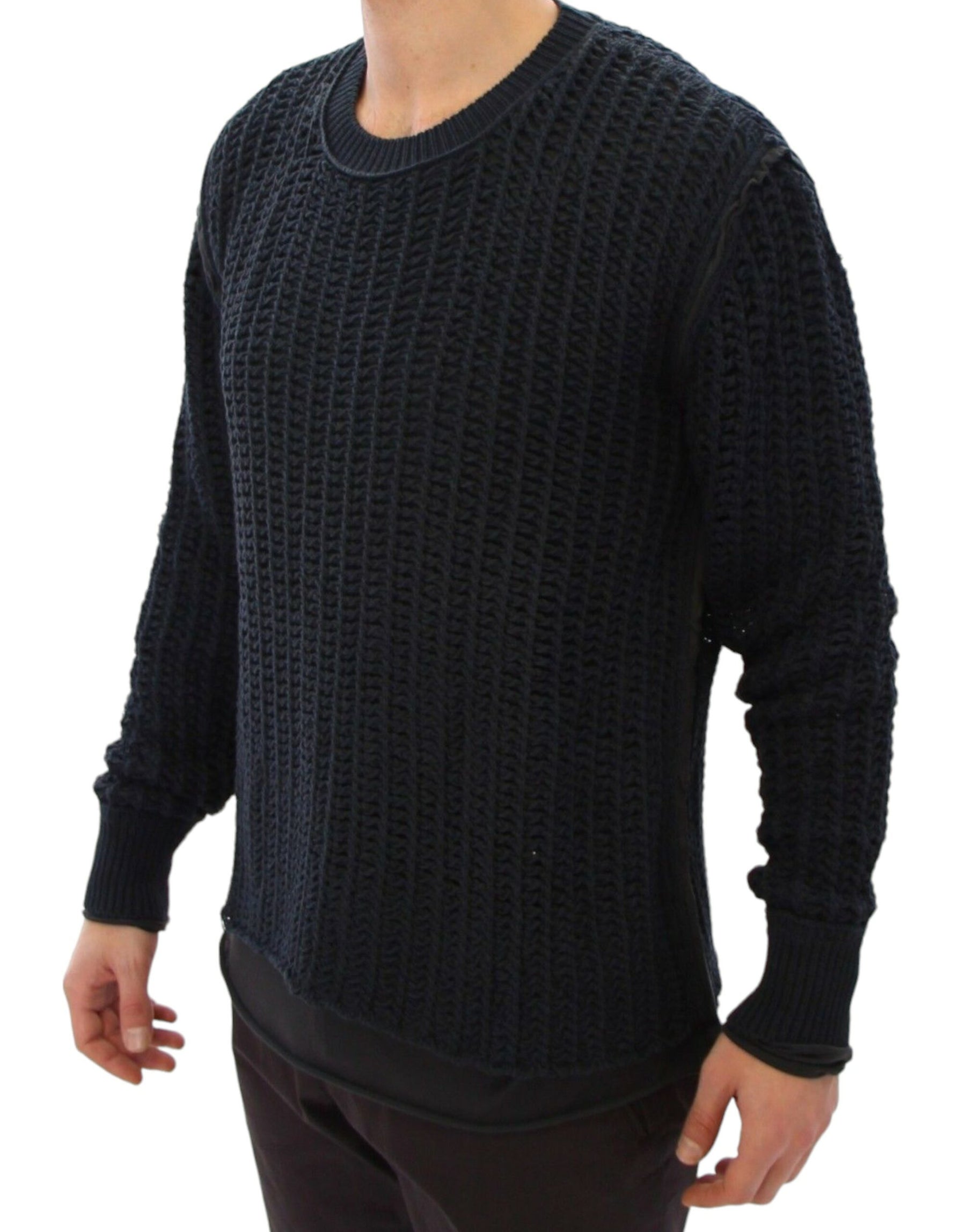 Dolce & Gabbana Blue Runway Netz Pullover Netted Sweater | Regal Royce