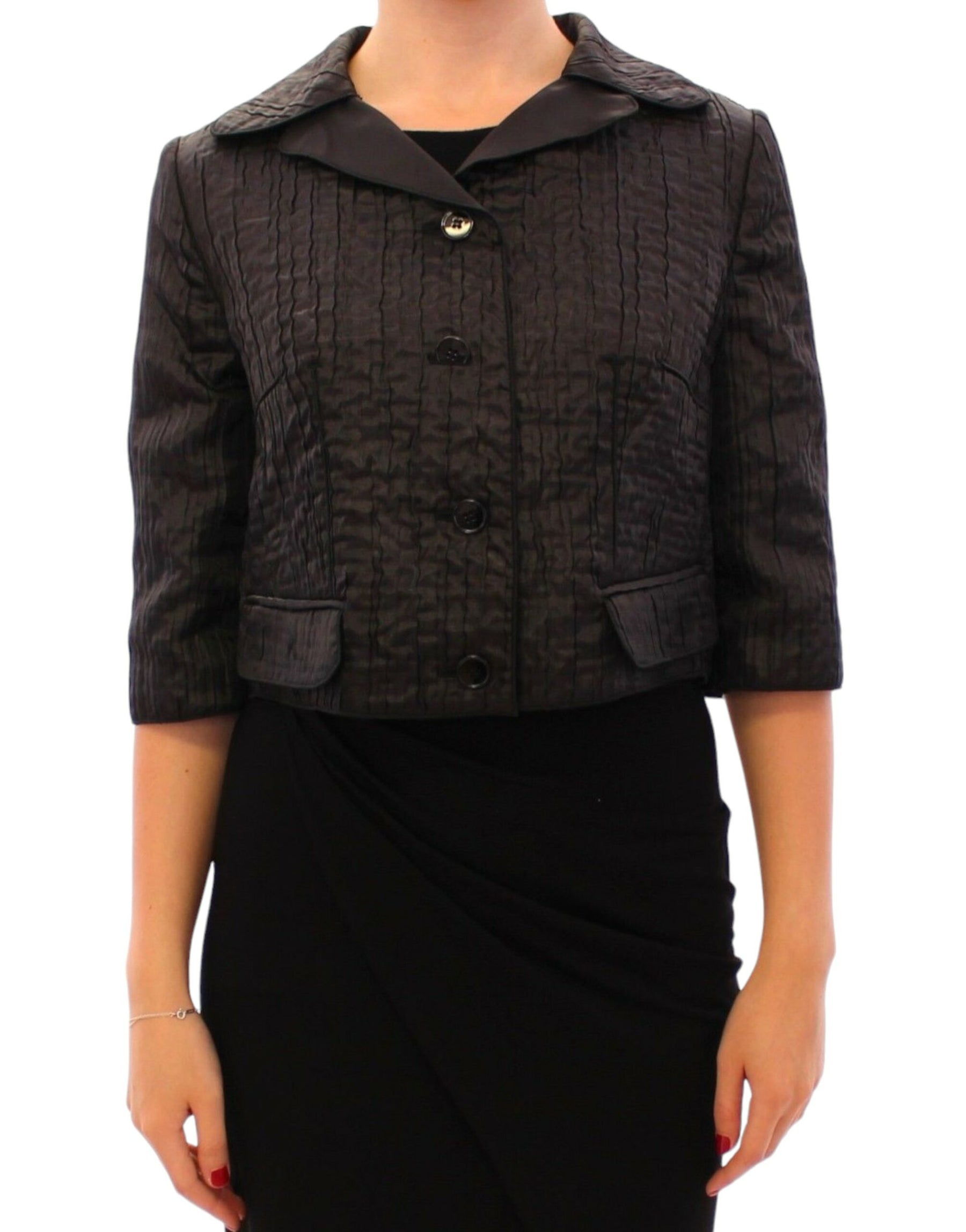 Dolce & Gabbana Black Short Bolero Shrug Jacket Coat | Regal Royce