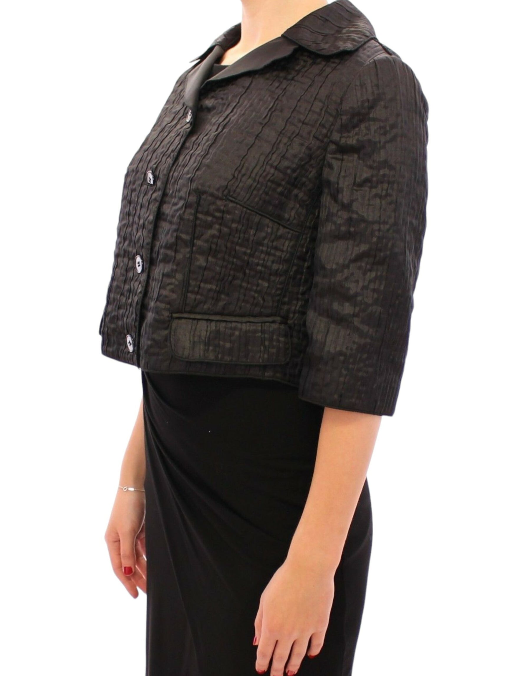Dolce & Gabbana Black Short Bolero Shrug Jacket Coat | Regal Royce