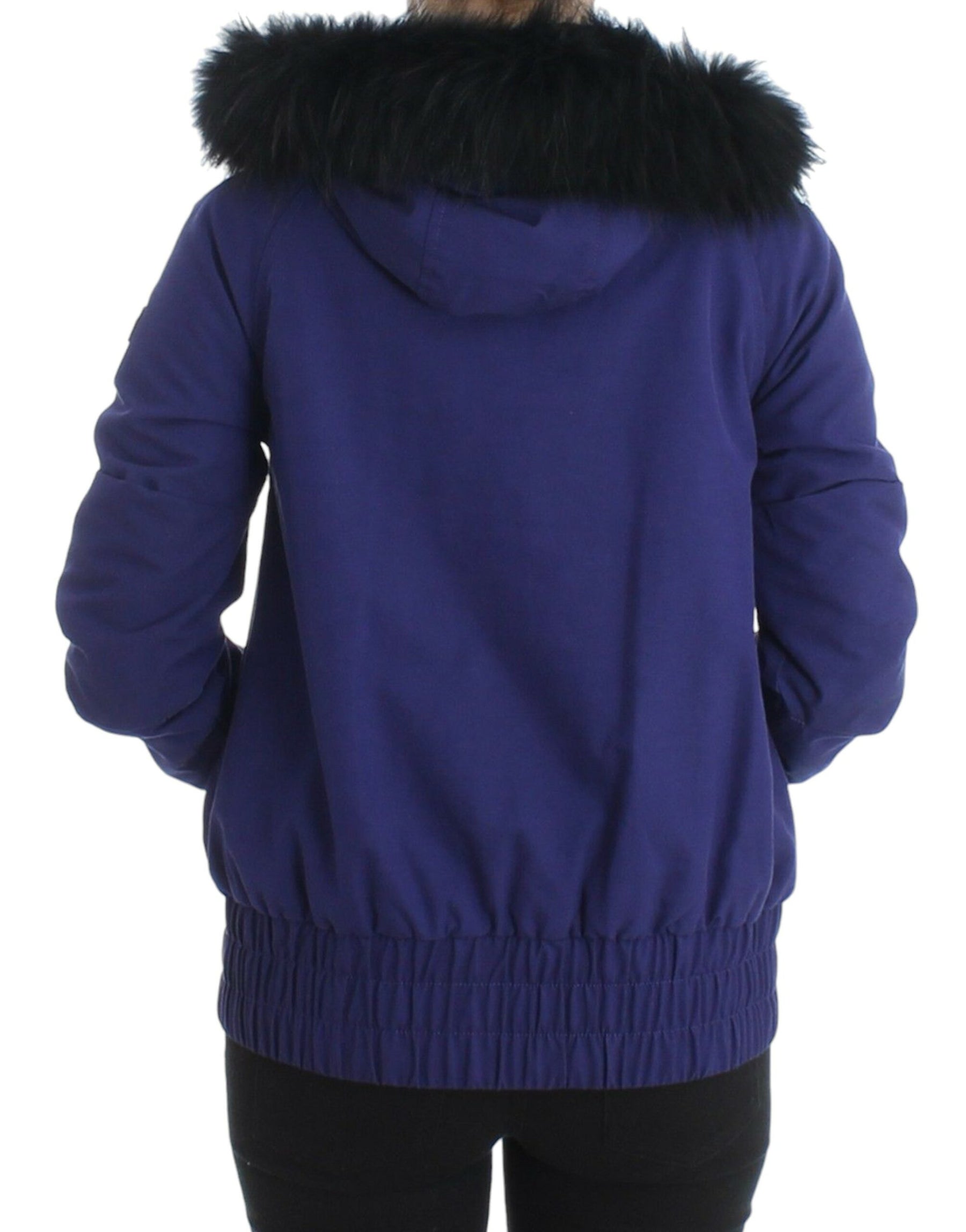 GF Ferre Blue Padded Jacket Hooded Short K-Way | Regal Royce