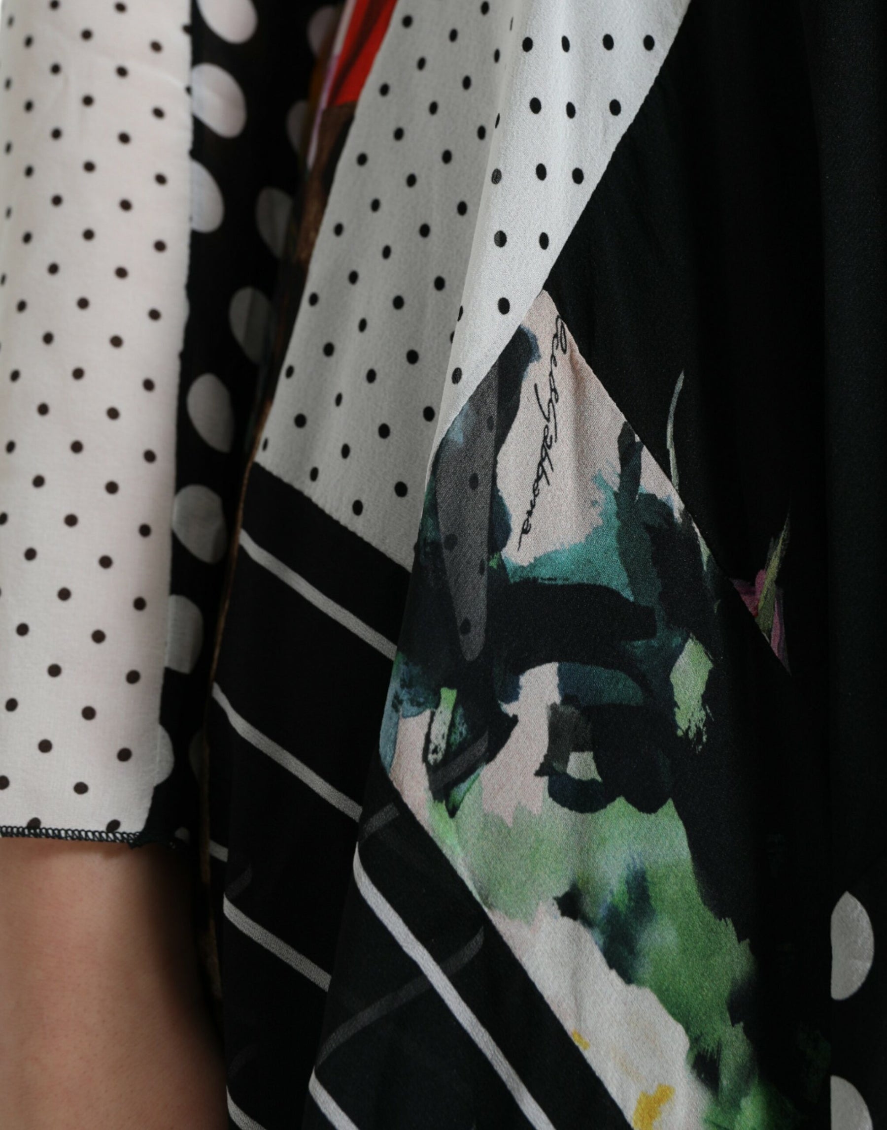 Dolce & Gabbana Multicolor Patchwork Floral Leopard Dress | Regal Royce