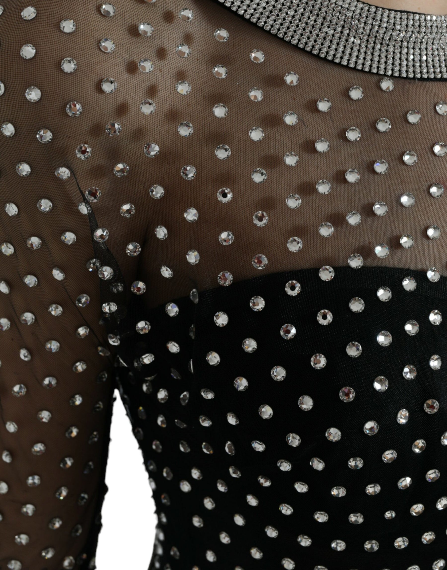 Dolce & Gabbana Black Crystal Embellished A-line Gown Dress | Regal Royce